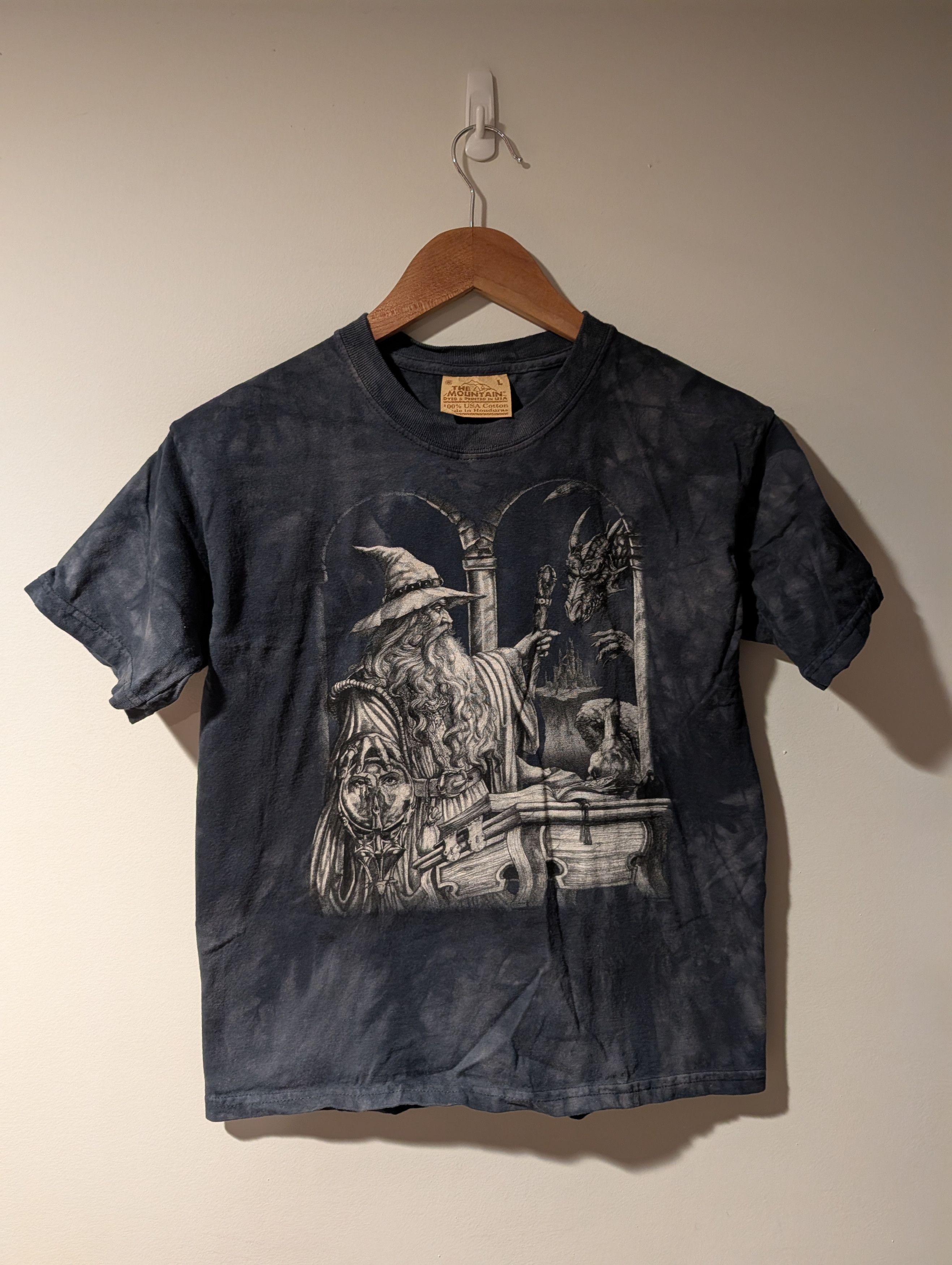 The Mountain Vintage 90s Wizard Witchcraft Dragon Kids Large T-Shirt Size US L / EU 52-54 / 3 - 1 Thumbnail