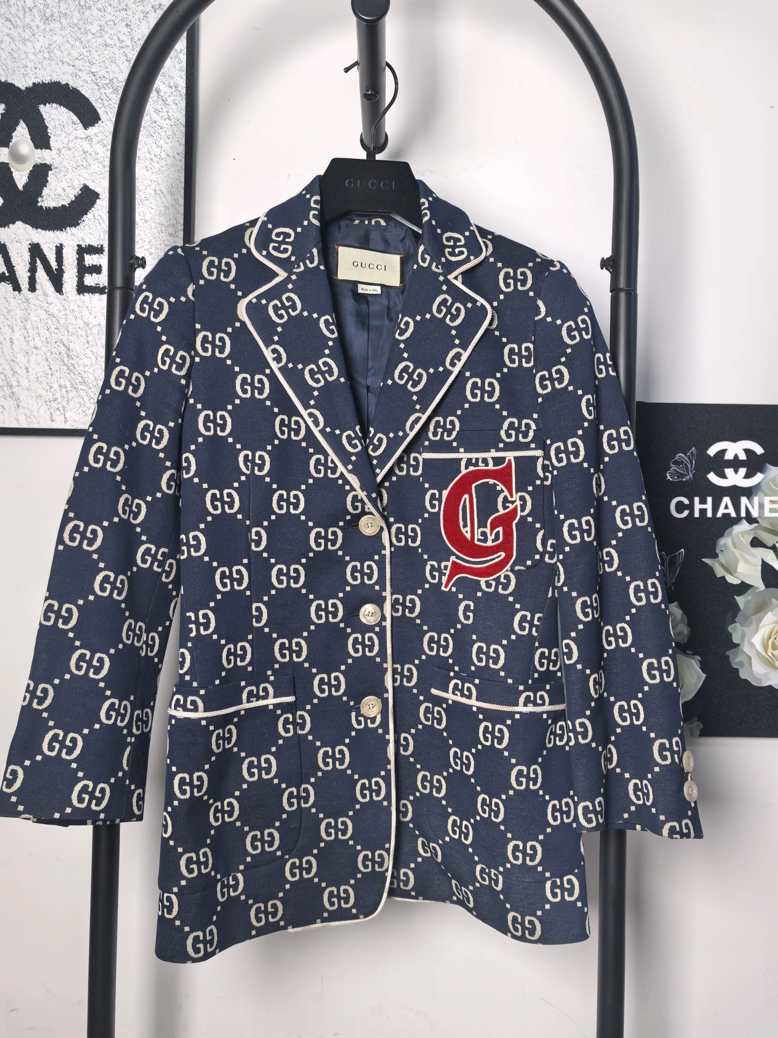 Gucci Gucci All Over Print Blazer 99 New Size XS / US 0-2 / IT 36-38 - 1 Thumbnail