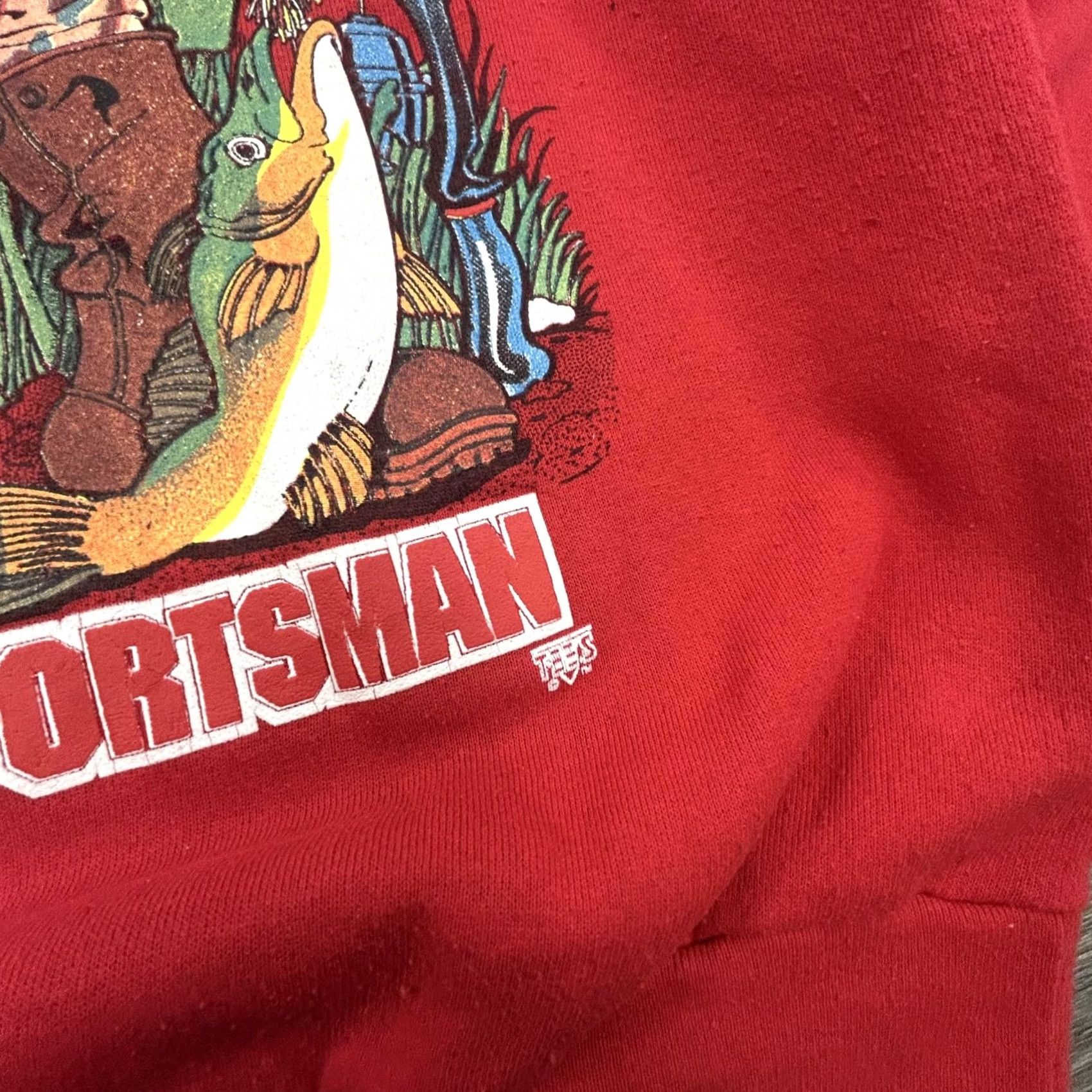 Vintage VINTAGE Collegiate Pacific Wyoming All Around Sportsman Sweatshirt Mens Large Red Crew Neck Graphic Print 90s Size US L / EU 52-54 / 3 - 4 Thumbnail
