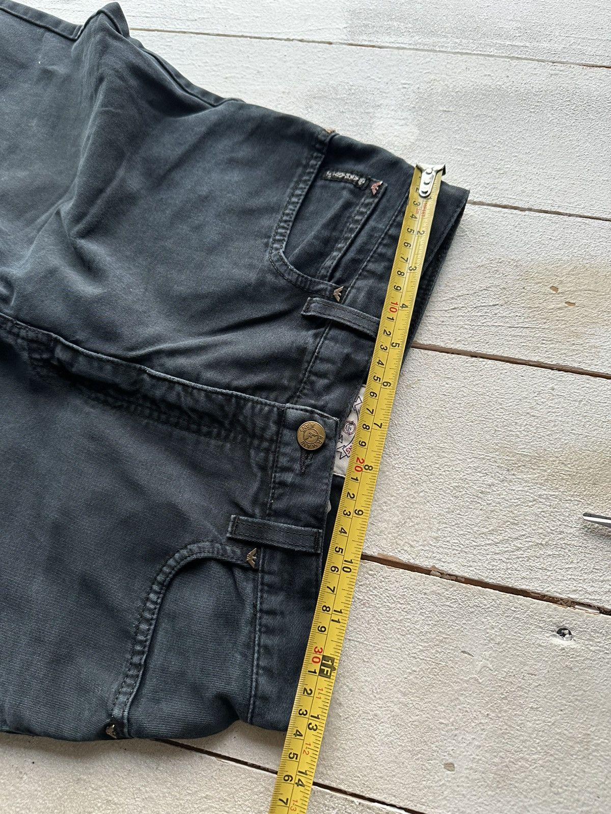 Armani 🚨Y2K WOMEN ARMANI JEANS WITH LOGO AVANT GARDE DENIM PANTS Size 29" - 15 Thumbnail