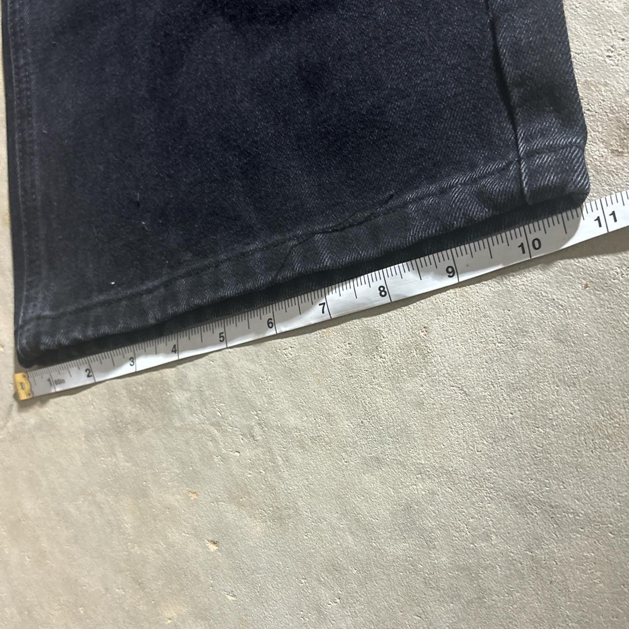 Japanese Brand Y2K Black Washed Wide-Leg Denim Jeans Size US 30 / EU 46 - 3 Thumbnail