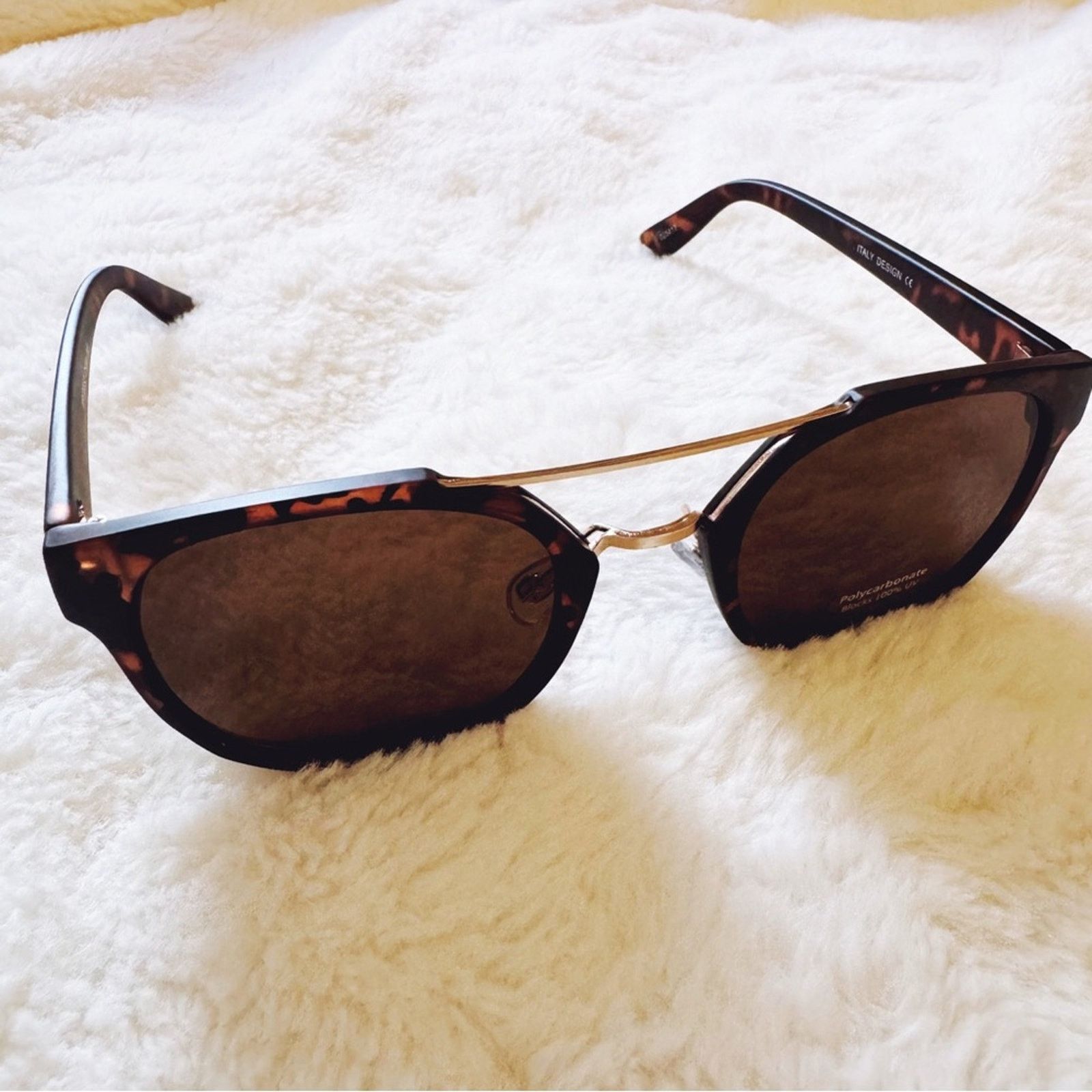 Other Ansel Tortoise Brown Bold Round Sunglasses Size ONE SIZE - 9 Thumbnail