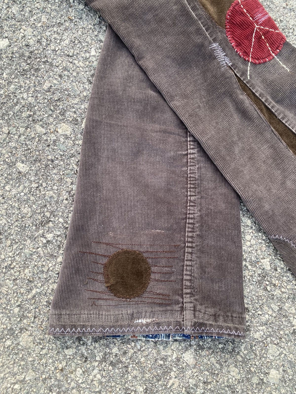 Levi's Vintage Clothing 1970s-80s Levis Corduroy Hippies Patchwork Flared Size US 34 / EU 50 - 22 Thumbnail