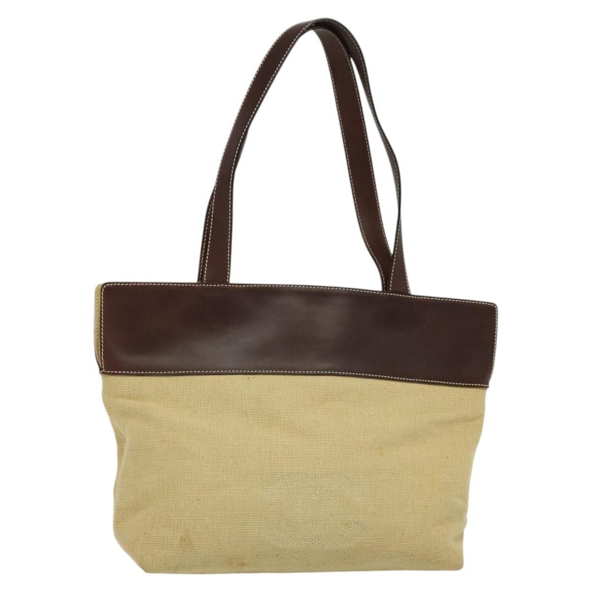 Chanel CHANEL Tote Bag Canvas Leather Beige CC Size ONE SIZE - 1 Thumbnail