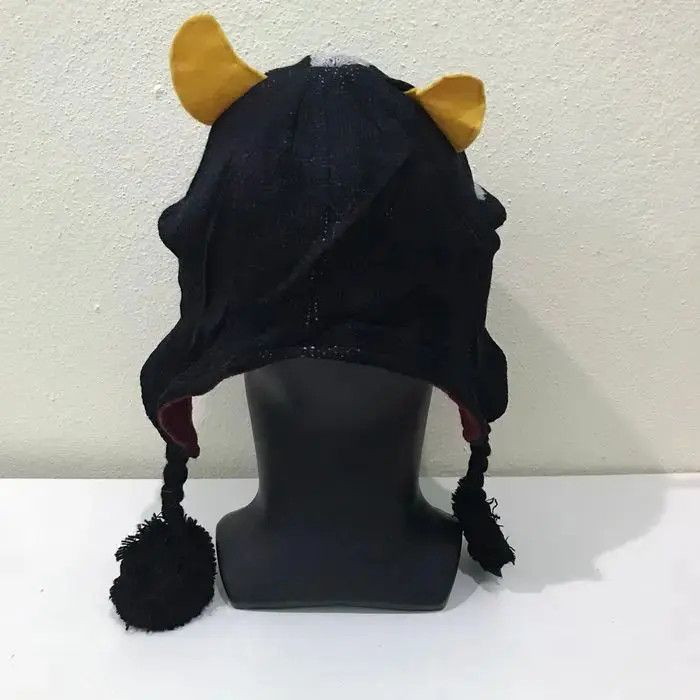 Japanese Brand Japanese Brand Cartoon Cow Face Devil Horn Beanie Hat Size ONE SIZE - 4 Thumbnail