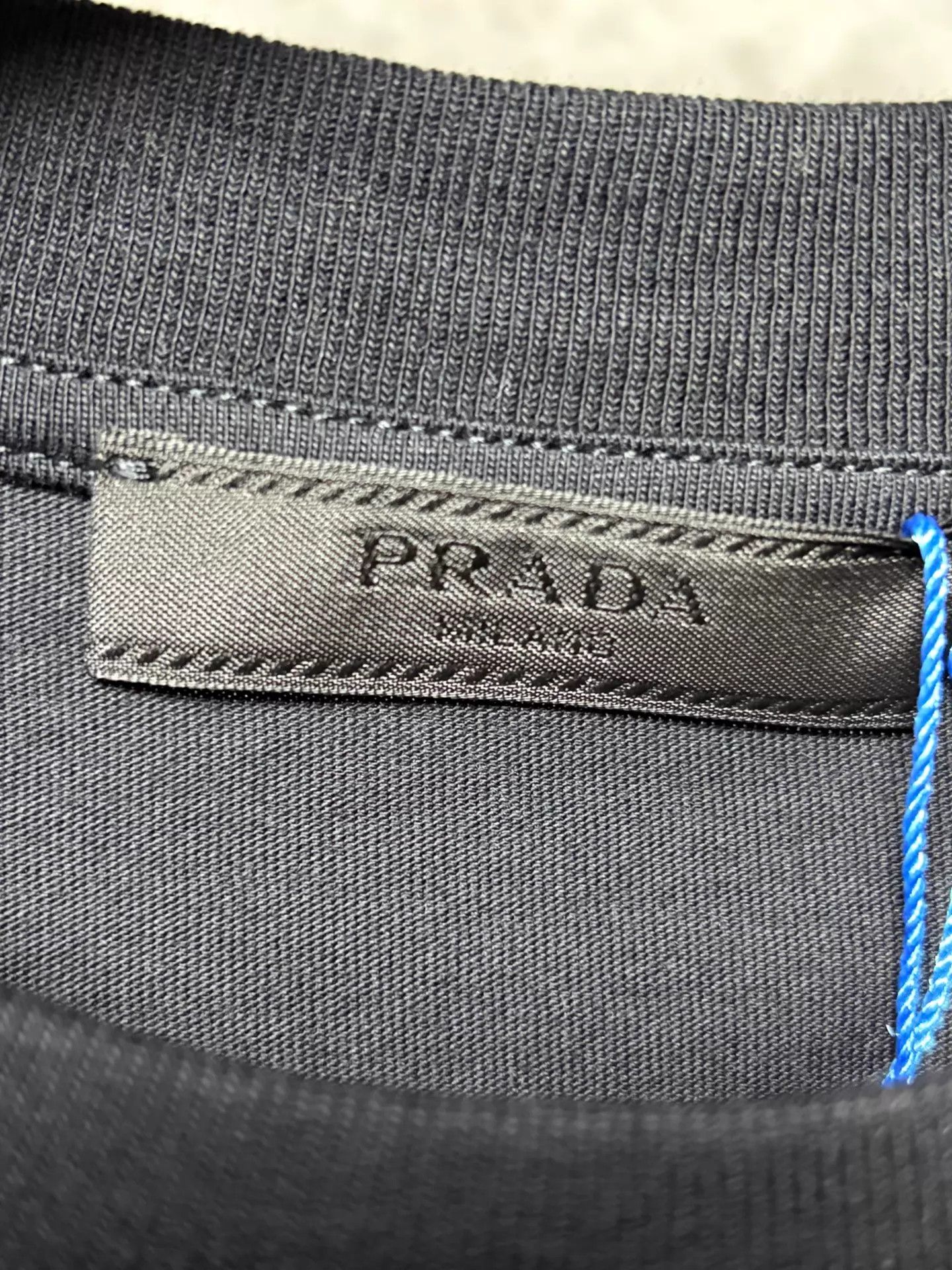Prada Prada Men's Black Crew Neck Embroidered Logo SS Tee M Size US M / EU 48-50 / 2 - 3 Thumbnail