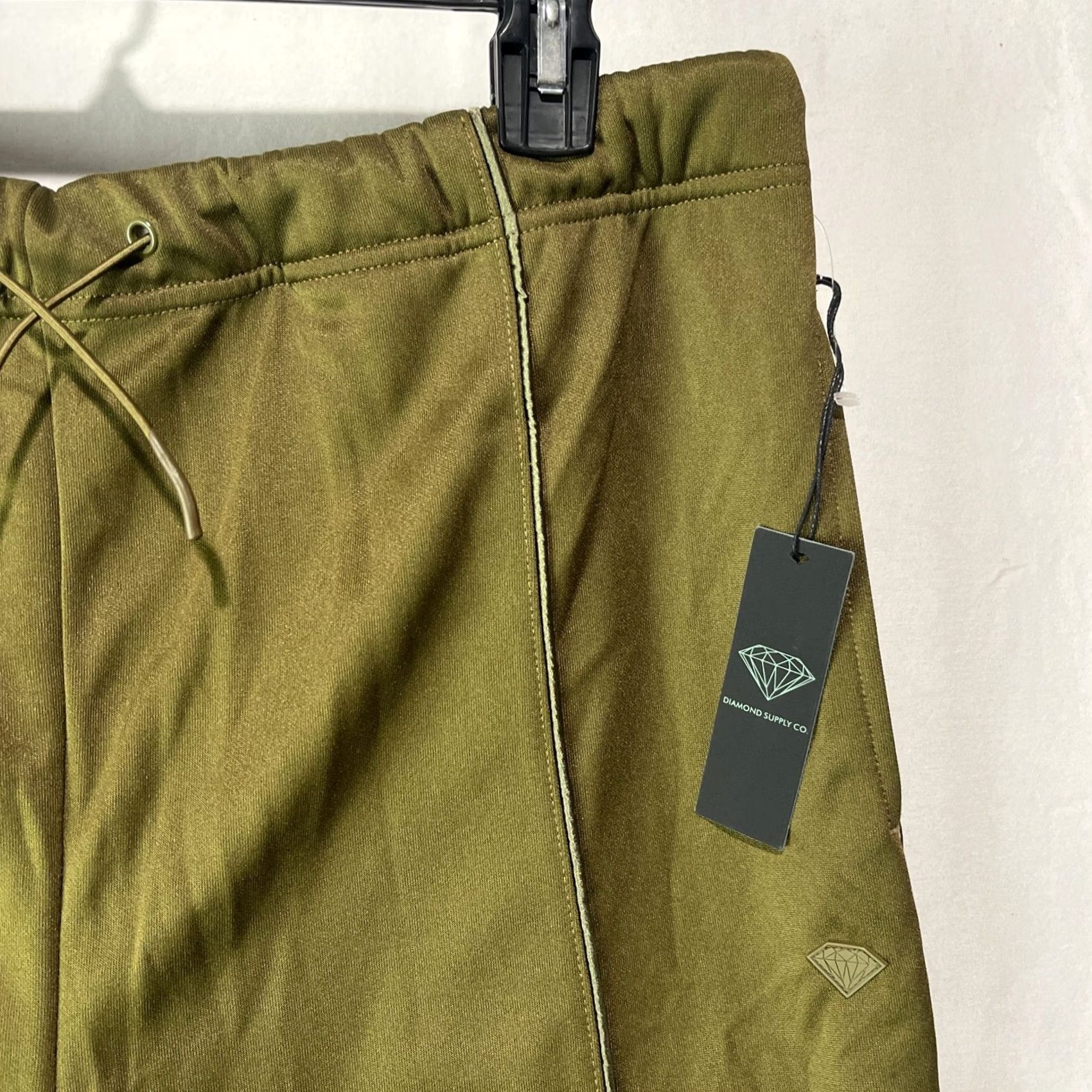 Diamond Supply Co. Diamond Supply Co. Track Pants Mens Large 34 Green Drawstring Pockets Baggy Snap Pants Size US 33 - 4 Thumbnail