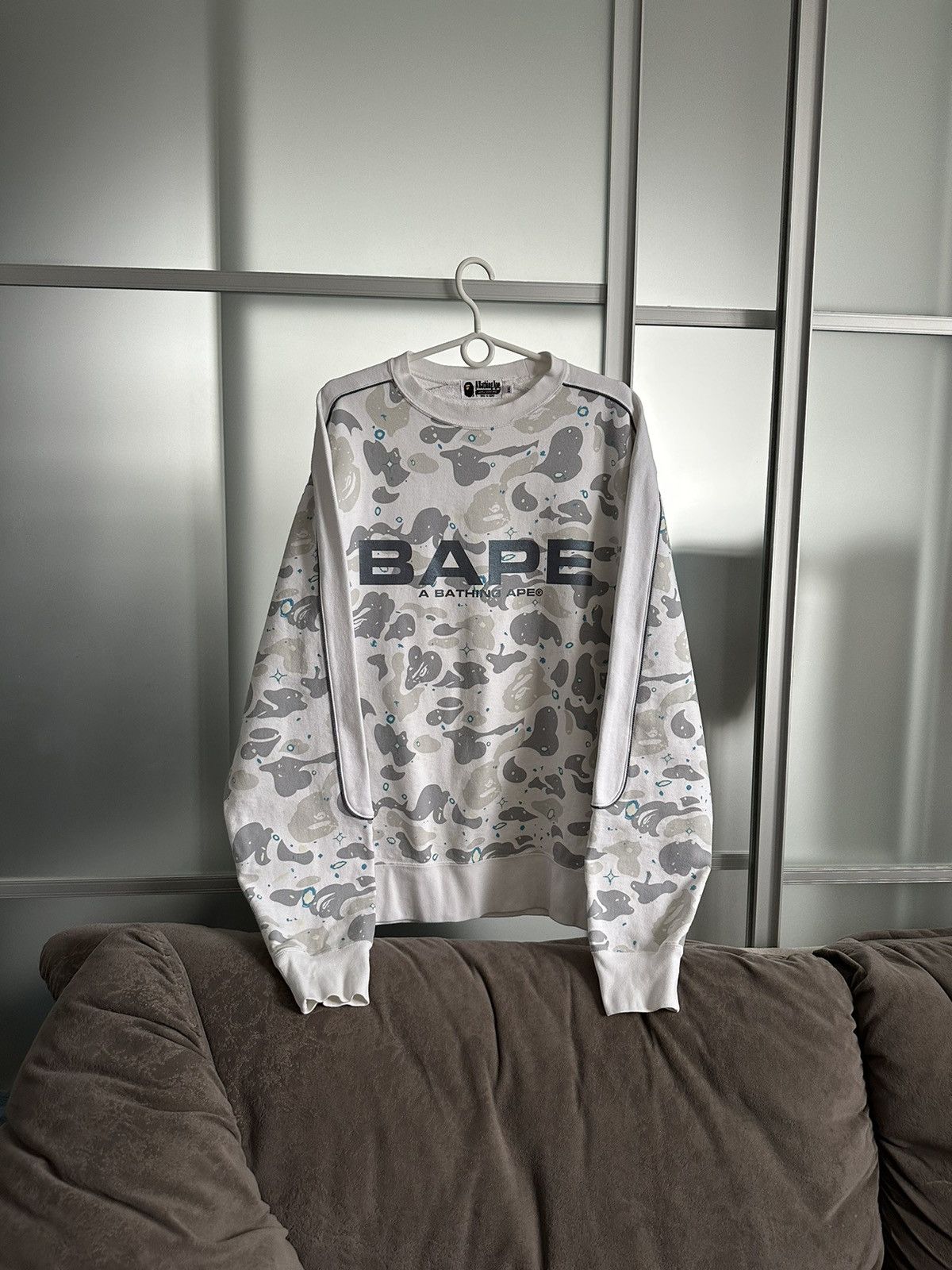 Bape space camo crewneck sale