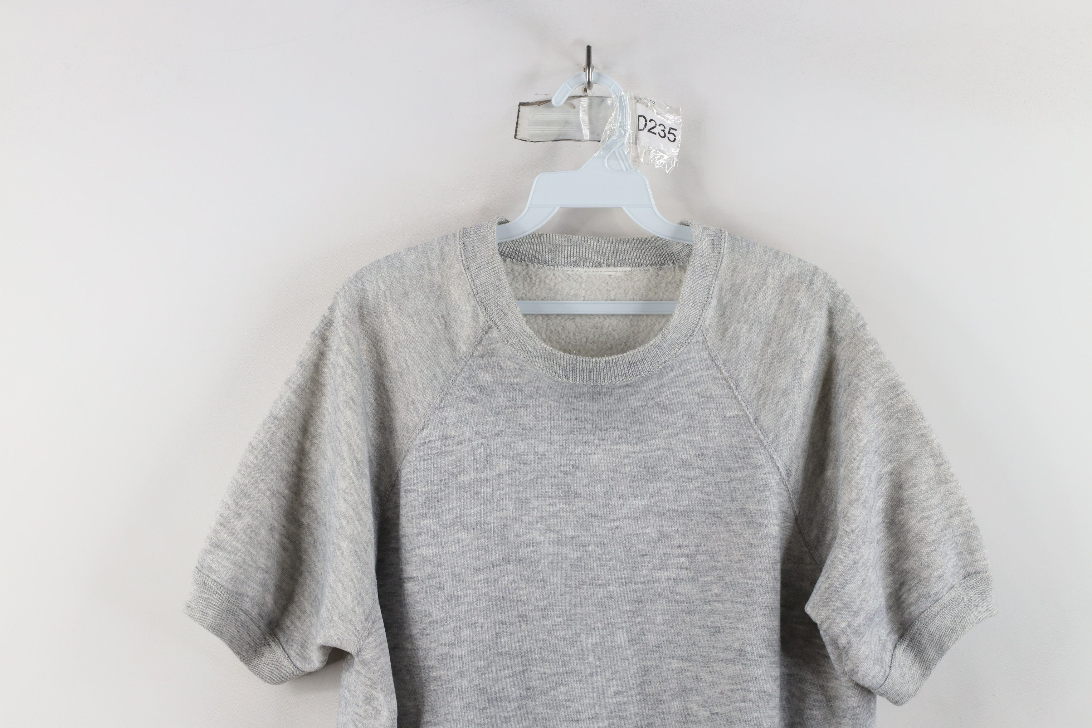 Vintage Vintage 70s Streetwear Short Sleeve Sweatshirt Heather Gray Size US XL / EU 56 / 4 - 2 Thumbnail