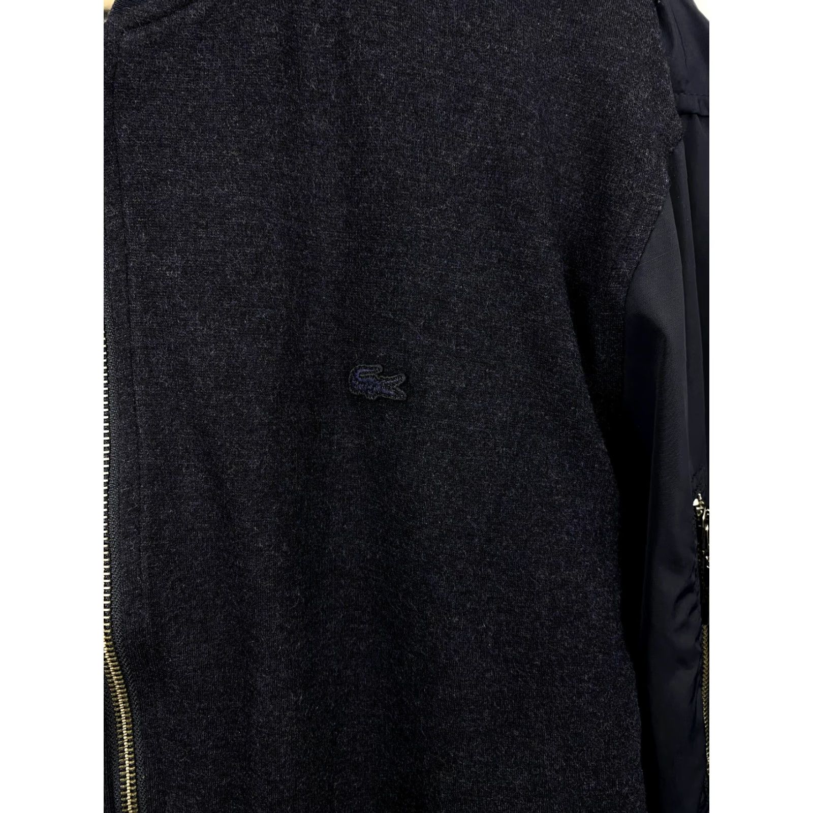 Lacoste VINTAGE Lacoste Bomber Jacket Mens M Dark Blue 90s Zip Wool College Style Hype Y2K Size M, Dark Blue, 90s, Leather? (Note: wool) Size US M / EU 48-50 / 2 - 4 Thumbnail
