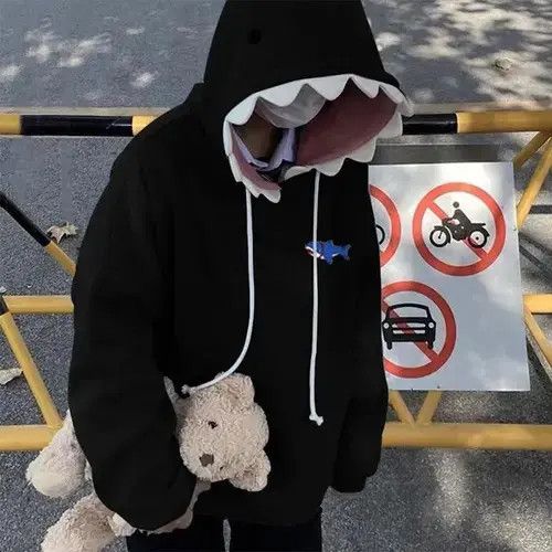 Other Funny Shark Patchwork Hoodies Size US M / EU 48-50 / 2 - 4 Thumbnail