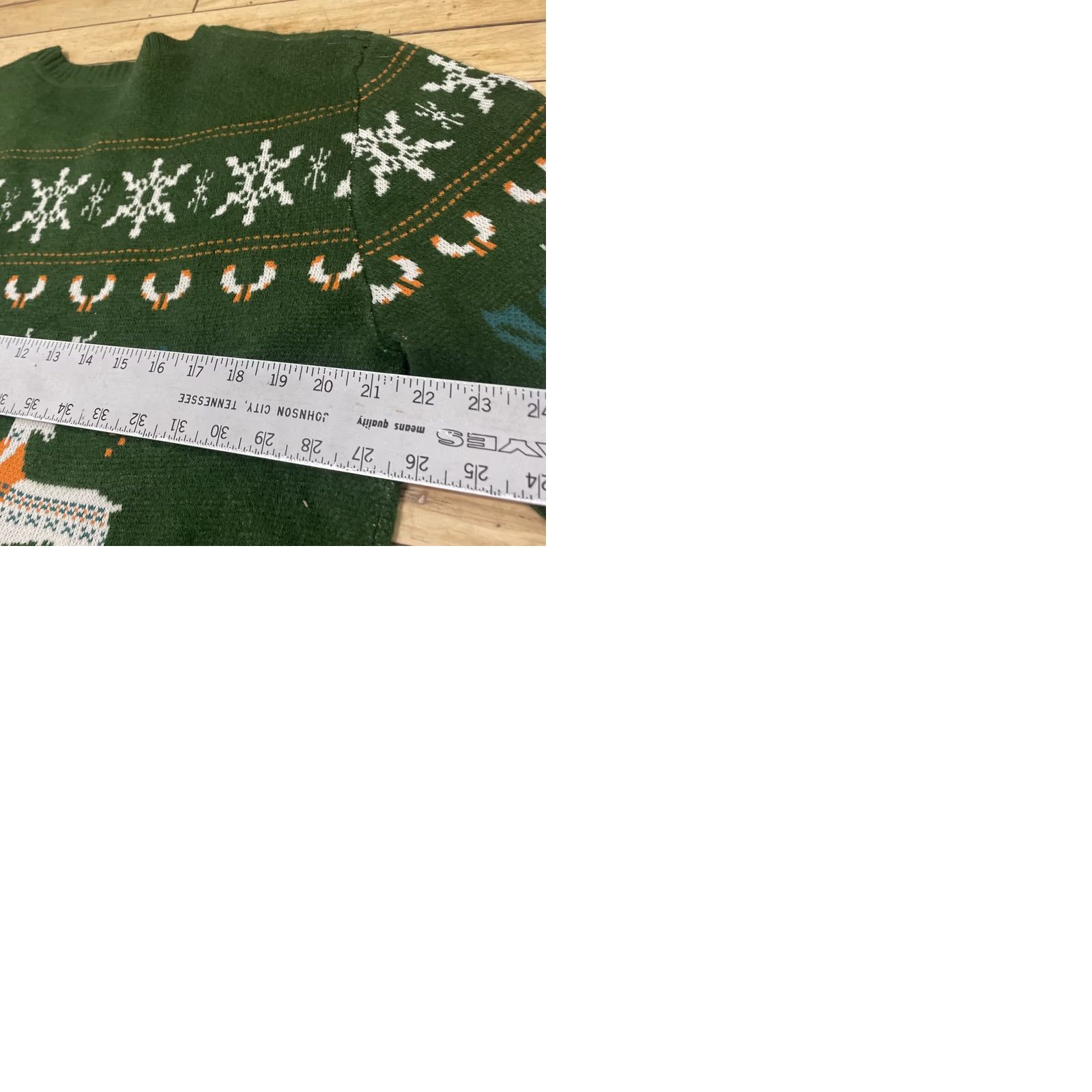 Shein SheIn Ugly Christmas Sweater Adult XL Holiday Reindeer Snowflake Print Green Shirt Pullover KnIT Crew Neck Men Men Christmas Holiday Theme 90s? Size US XL / EU 56 / 4 - 11 Thumbnail