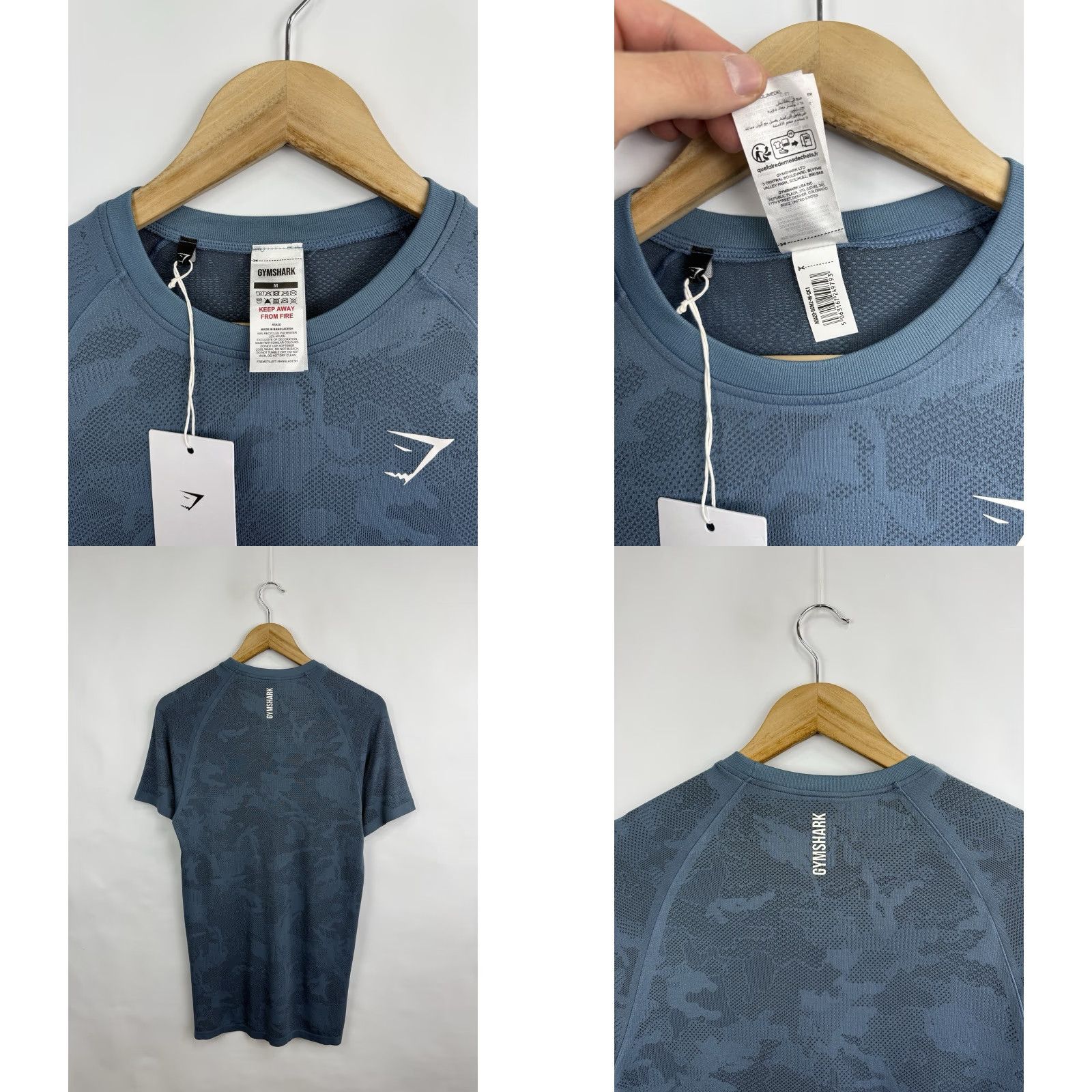 Gymshark Gymshark T-Shirt Geo Seamless Training Onyx Y2K M Mens Regular Blue/Black Size US M / EU 48-50 / 2 - 9 Thumbnail