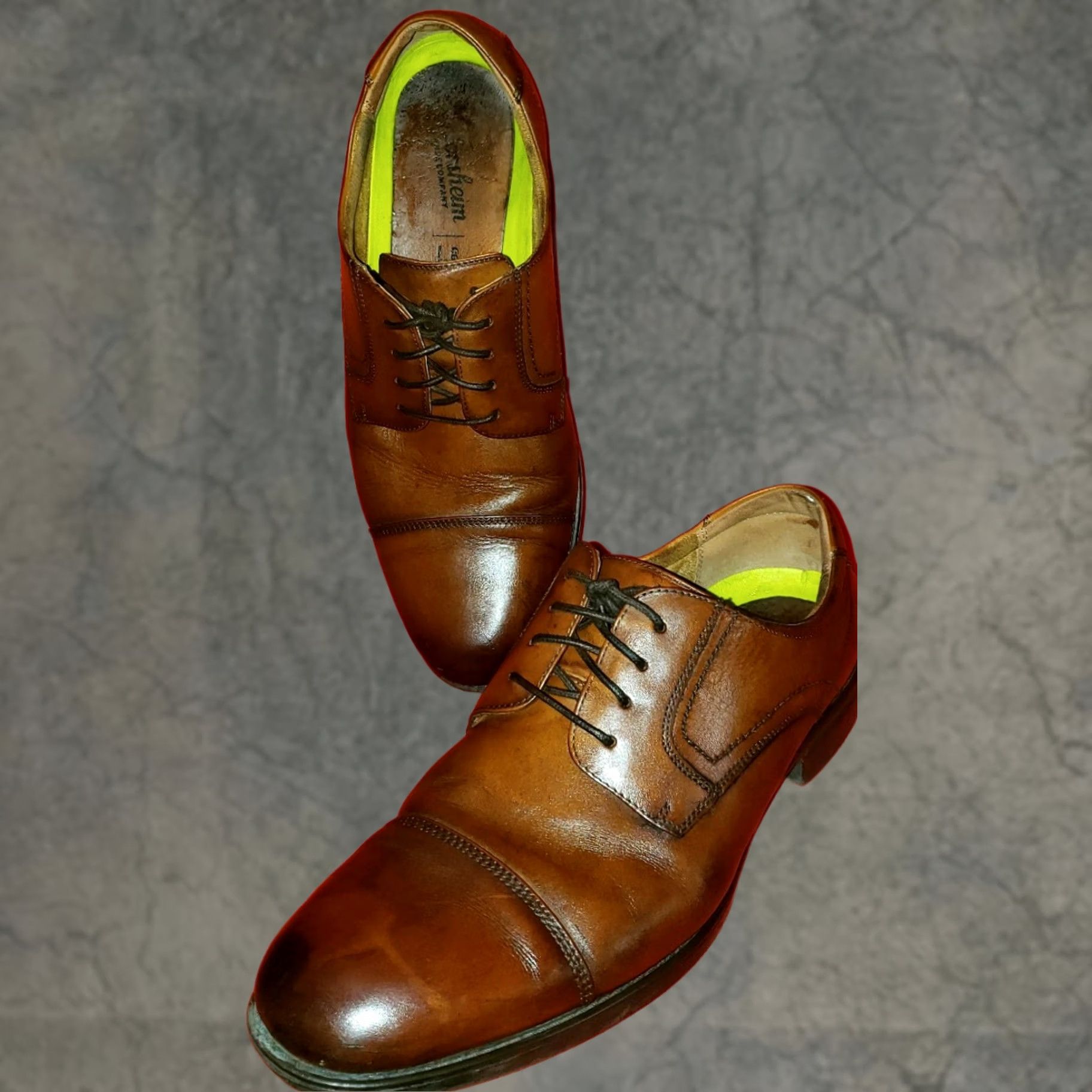 Florsheim Florsheim Comfortech Men's Oxford Shoes Size 11D Brown Cap Toe Ortholite Insoles Dress Shoes Size ONE SIZE - 1 Thumbnail