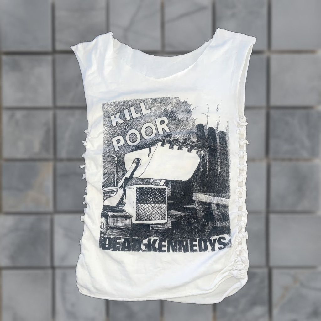 Vintage VINTAGE Dead Kennedys T-Shirt White Small Mens Kill The Poor 13x22 Chopped Size US S / EU 44-46 / 1 - 1 Thumbnail