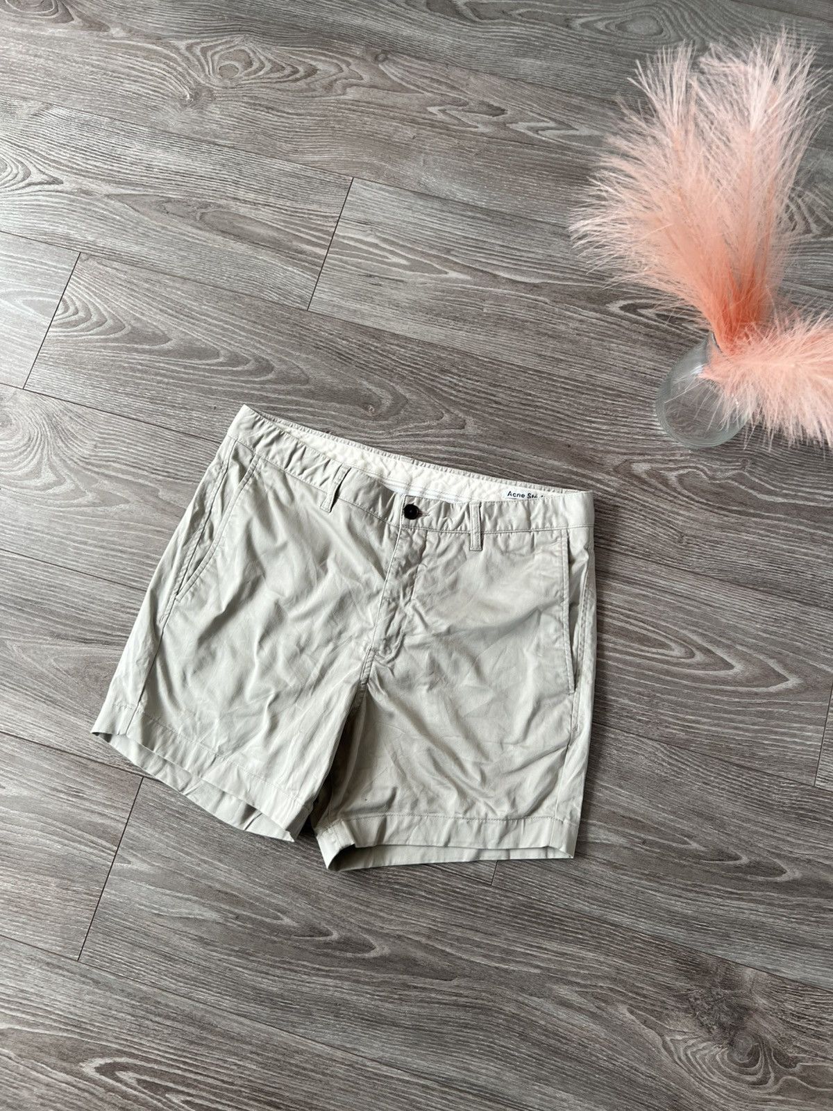 Acne Studios × Vintage ‼️Rare Acne Studios Seymour Satin PSS15 Cotton Shorts‼️ Size US 36 / EU 52 - 7 Thumbnail