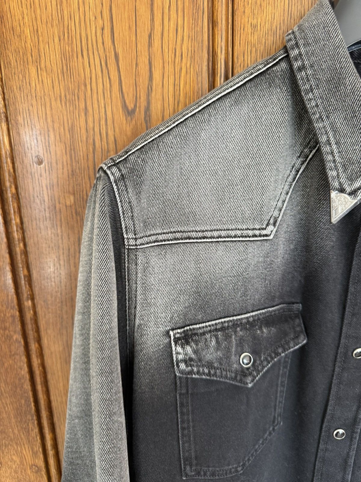 Maison Margiela Martin Margiela MM6 metal tip faded weatern denim shirt Size US S / EU 44-46 / 1 - 11 Thumbnail