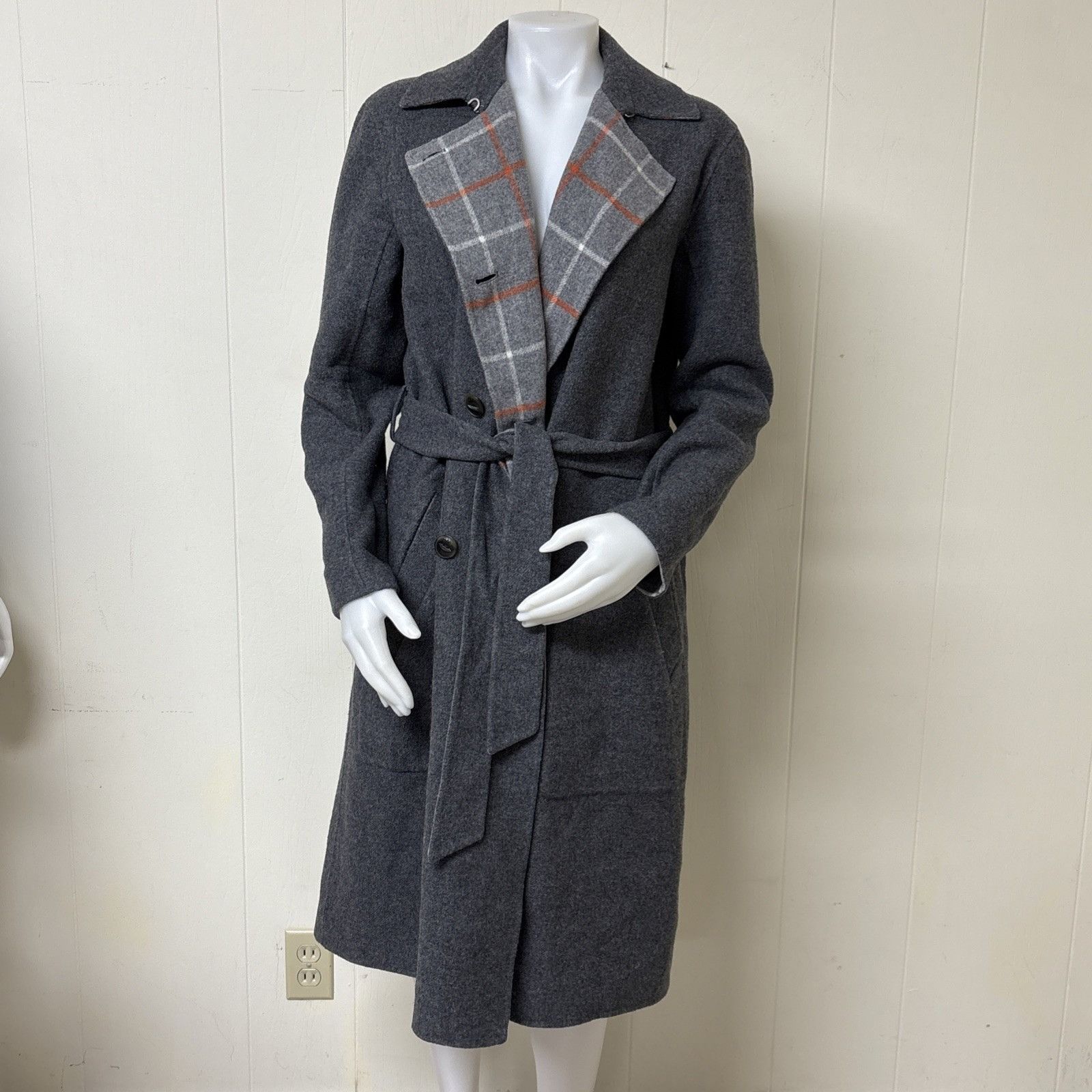 Rag & Bone Rag & Bone Rach Reversible Coat Womens S Belted Wool Blend G Size S / US 4 / IT 40 - 5 Thumbnail