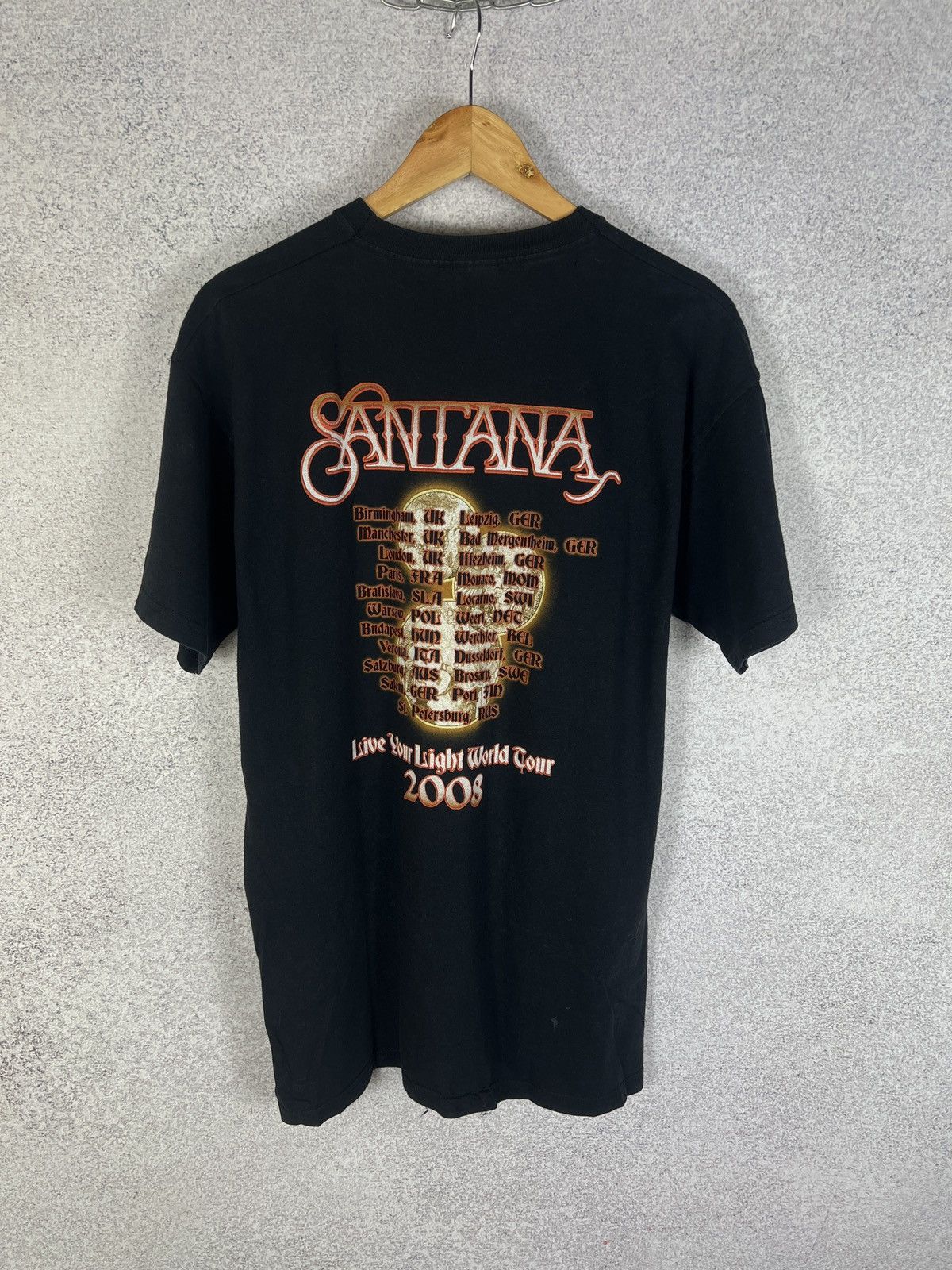 Band Tees Vintage Carlos Santana Live Your Light Rock Band Tour Tee Size US L / EU 52-54 / 3 - 3 Thumbnail