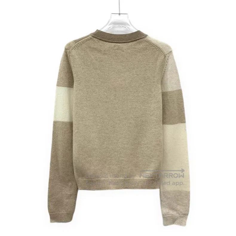 Hermes Hermes Color-blocked cashmere intarsia round neck long sle Size S / US 4 / IT 40 - 2 Thumbnail