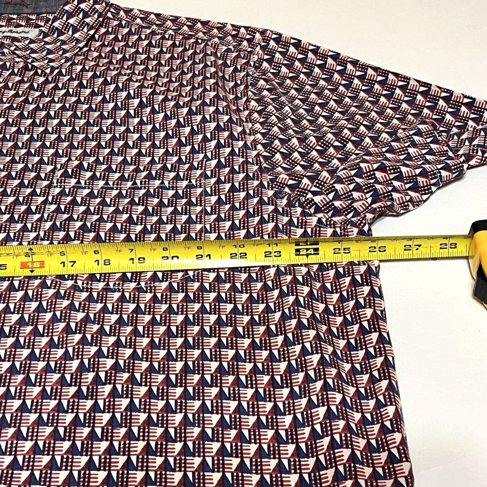 Tommy Bahama Tommy Bahama Short Sleeve Mens Button-Up Shirt XL Multicolor Silk Geometric Floral Pattern Beach Hawaiian Tropical Size US XL / EU 56 / 4 - 6 Thumbnail