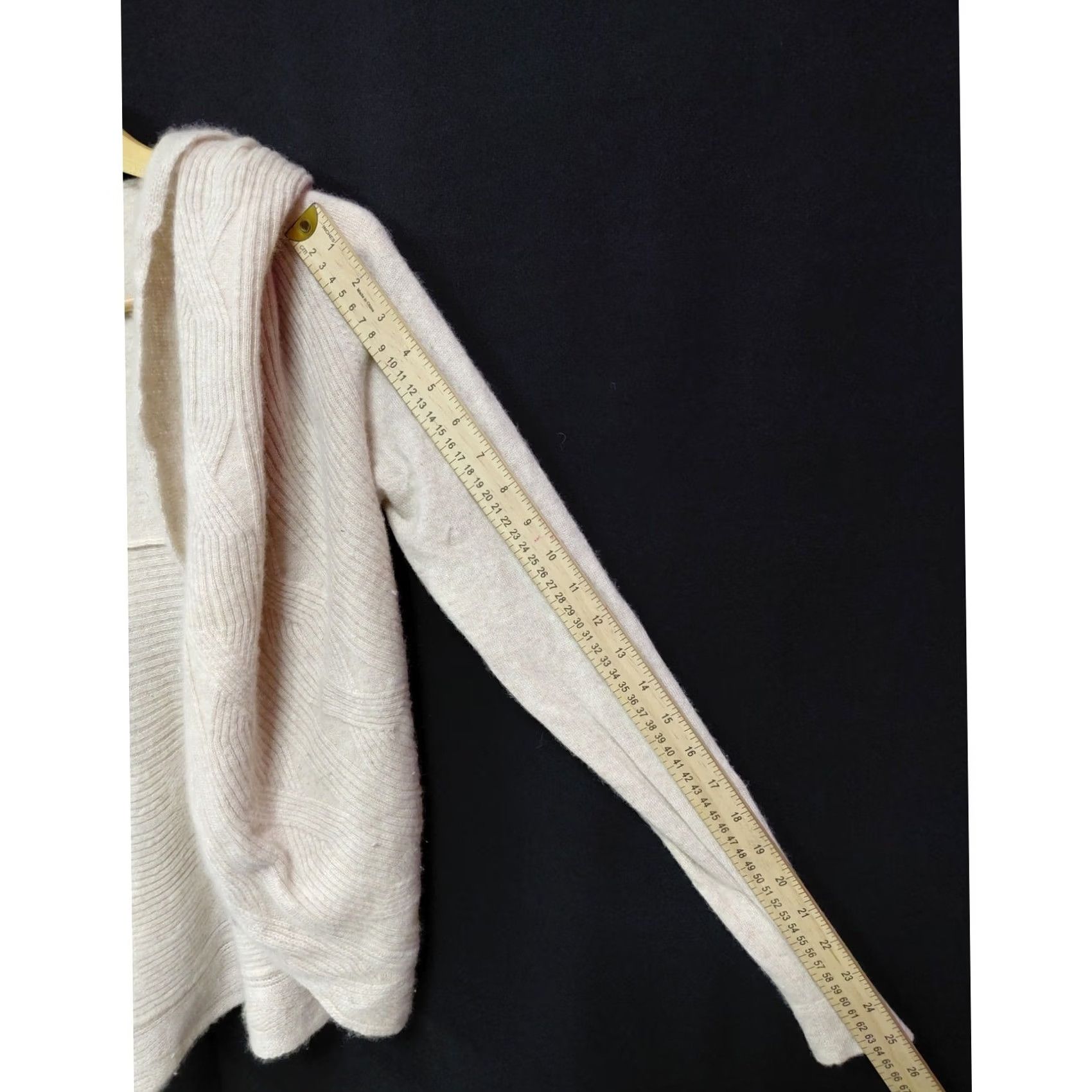 Vintage KINROSS CASHMERE Cardigan S Beige Knit 100% Cashmere Solid Women Size S / US 4 / IT 40 - 5 Thumbnail
