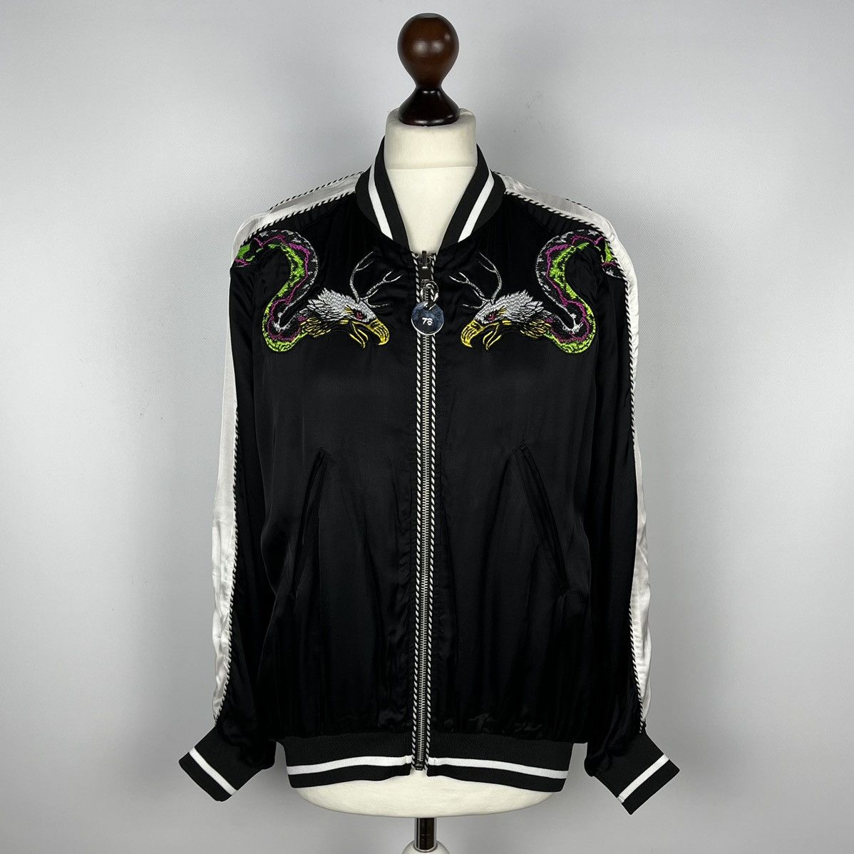 Diesel Diesel rare japanese dragon style double-sided bomber jacket Size XS / US 0-2 / IT 36-38 - 3 Thumbnail