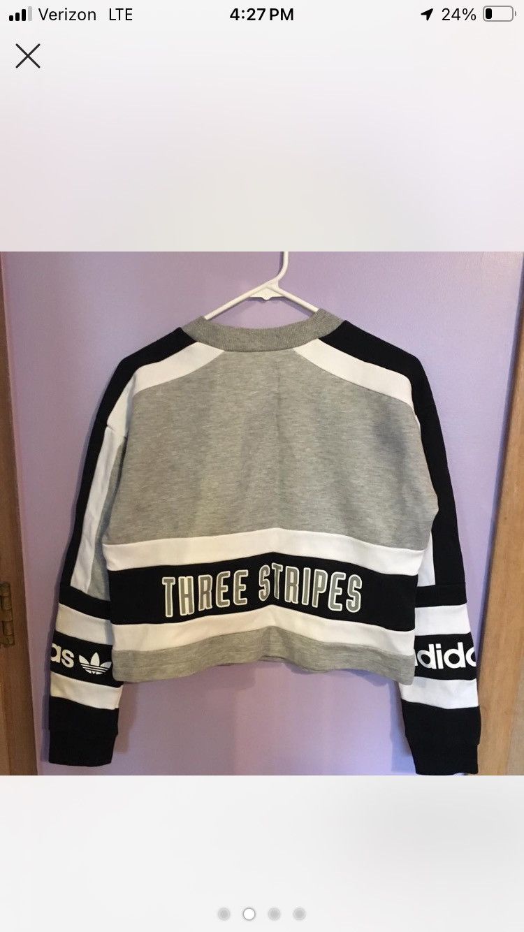 Adidas Adidas Cropped Sweatshirt Size M / US 6-8 / IT 42-44 - 2 Thumbnail