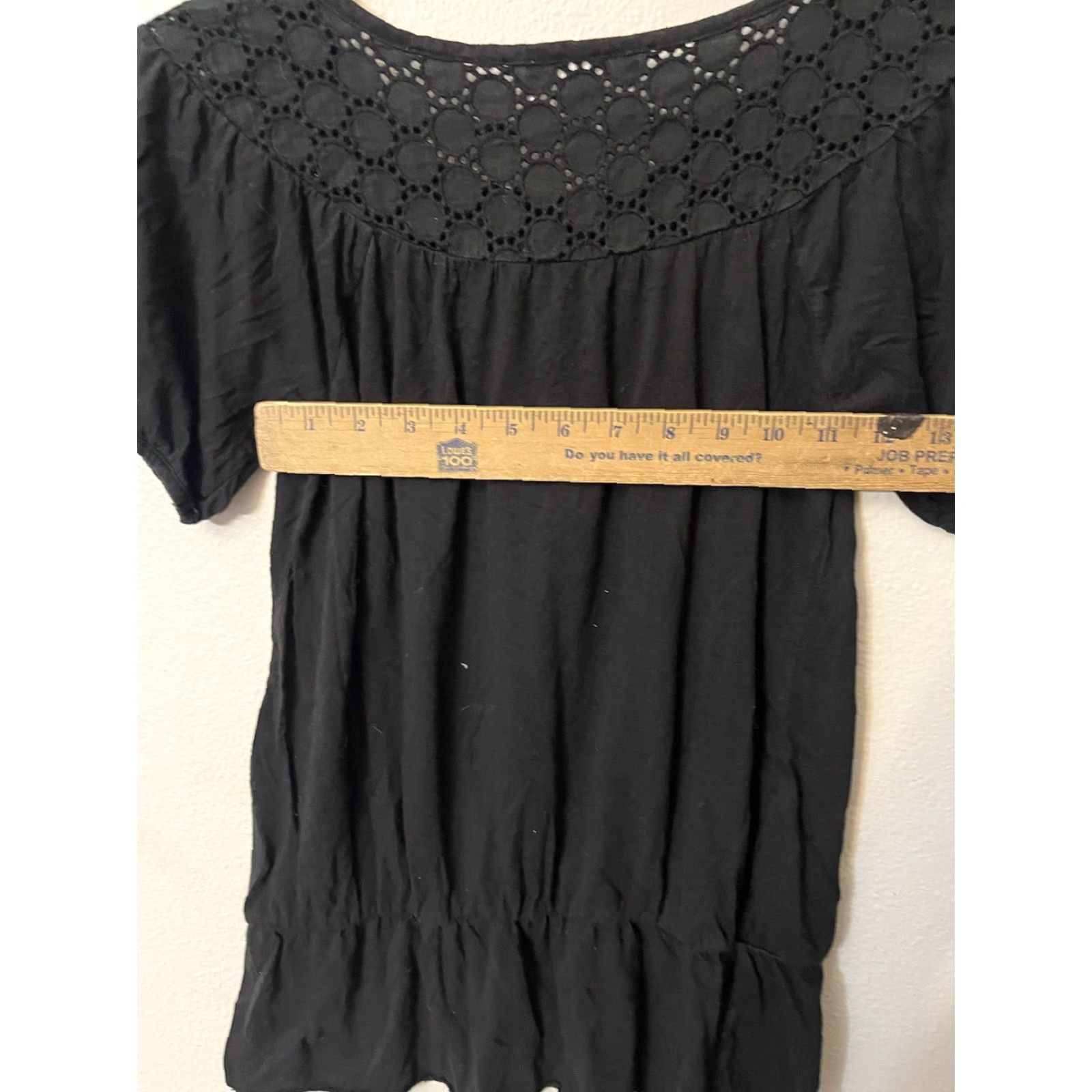 Loft VINTAGE LOFT Shirt XS Black Short Sleeve Knit Cotton Blouse Slim Womens 2000s Classic Nautical Preppy Sighted? Size XS / US 0-2 / IT 36-38 - 5 Thumbnail
