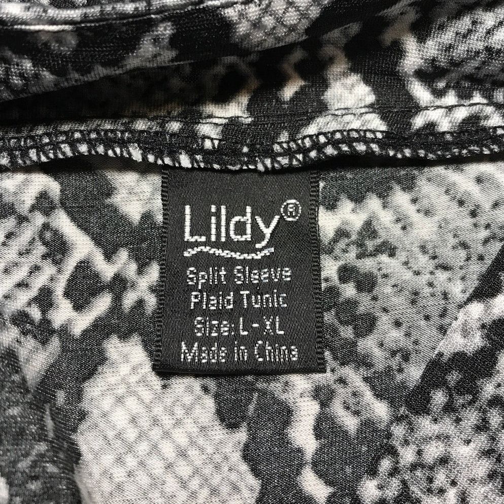 Other Lildy Snakeskin Print V-Neck Long Split Sleeve Blouse L-XL Size L / US 10 / IT 46 - 4 Thumbnail