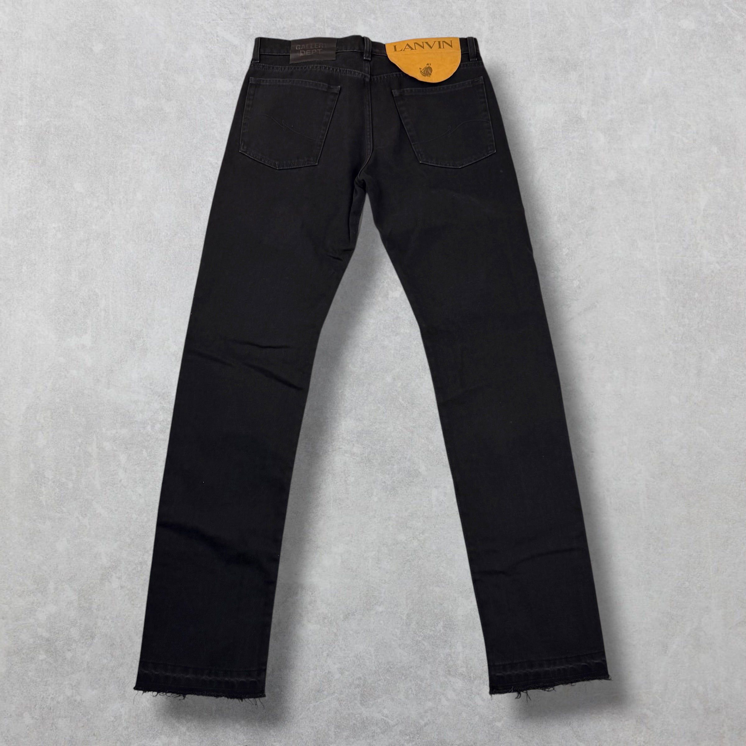 Gallery Dept. Gallery Dept. x Lanvin Leather Detail Jeans 33 Size US 33 - 2 Thumbnail