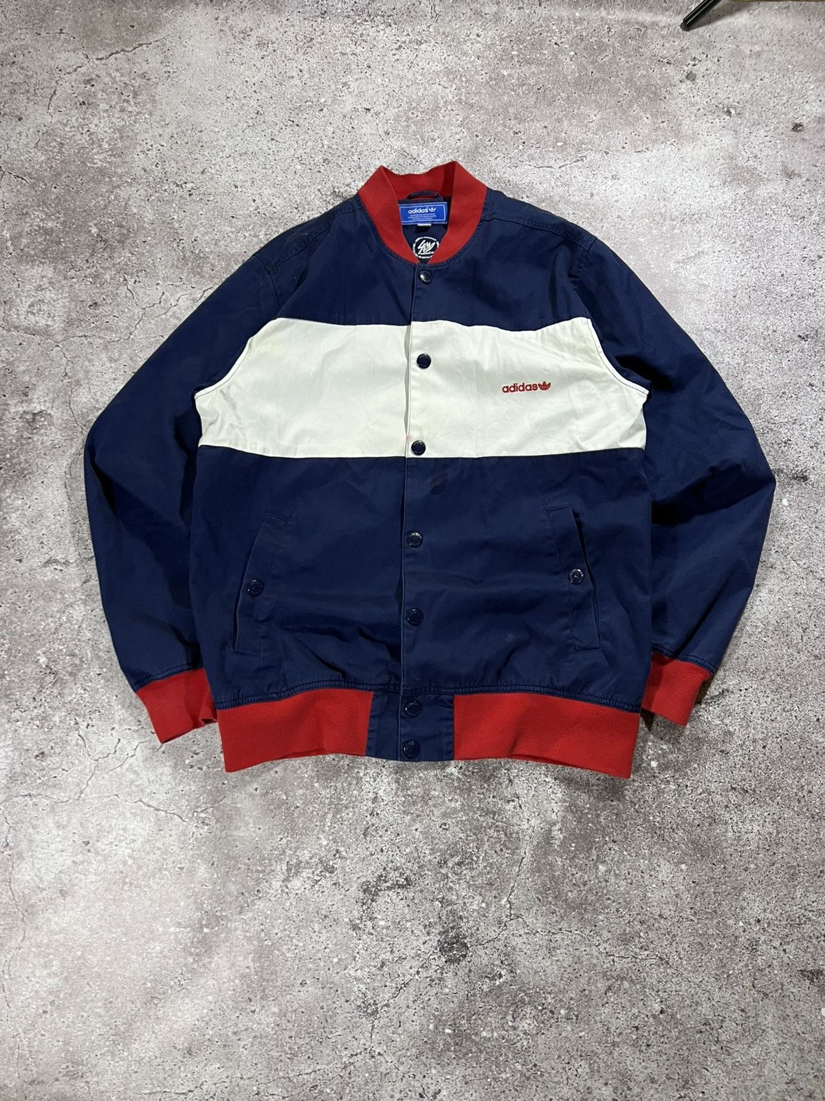 Adidas Vintage Adidas Varsity Bomber Jacket Size US L / EU 52-54 / 3 - 1 Thumbnail