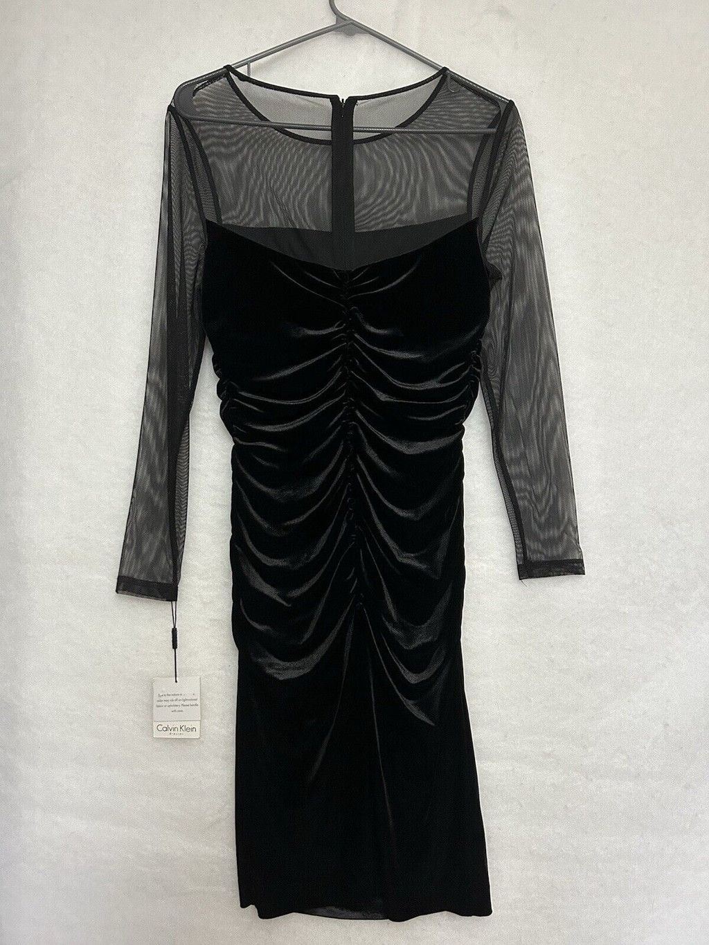 Calvin Klein NWT Calvin Klein Size 8 Soft Velvet Mesh Glam Cocktail Dress Size M / US 6-8 / IT 42-44 - 6 Thumbnail