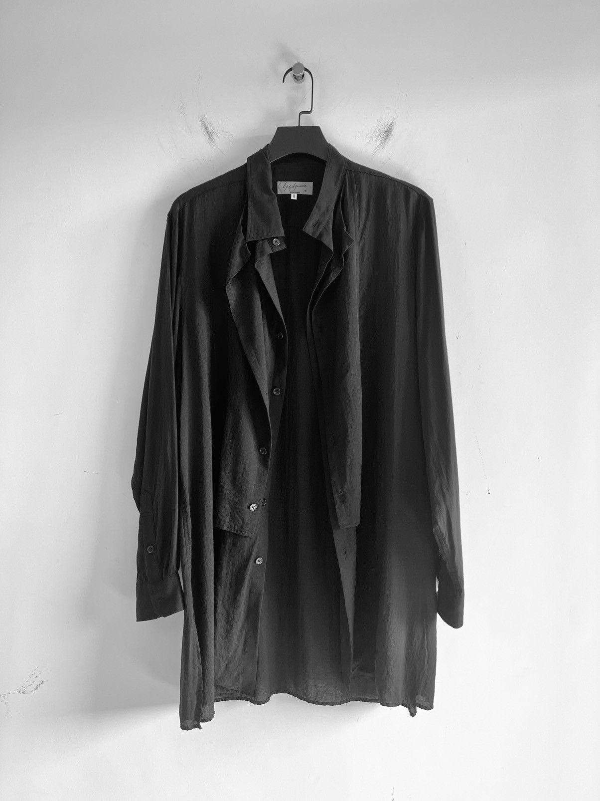 Yohji Yamamoto Yohji Yamamoto Pour Homme - Cellulose Tencel Shirt Blouse Size US M / EU 48-50 / 2 - 3 Thumbnail