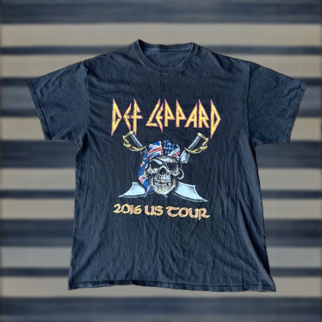 Vintage Def Leppard Styx Tesla 2016 Concert Tour Band T-Shirt Mens XL Black Size US XL / EU 56 / 4 - 1 Thumbnail