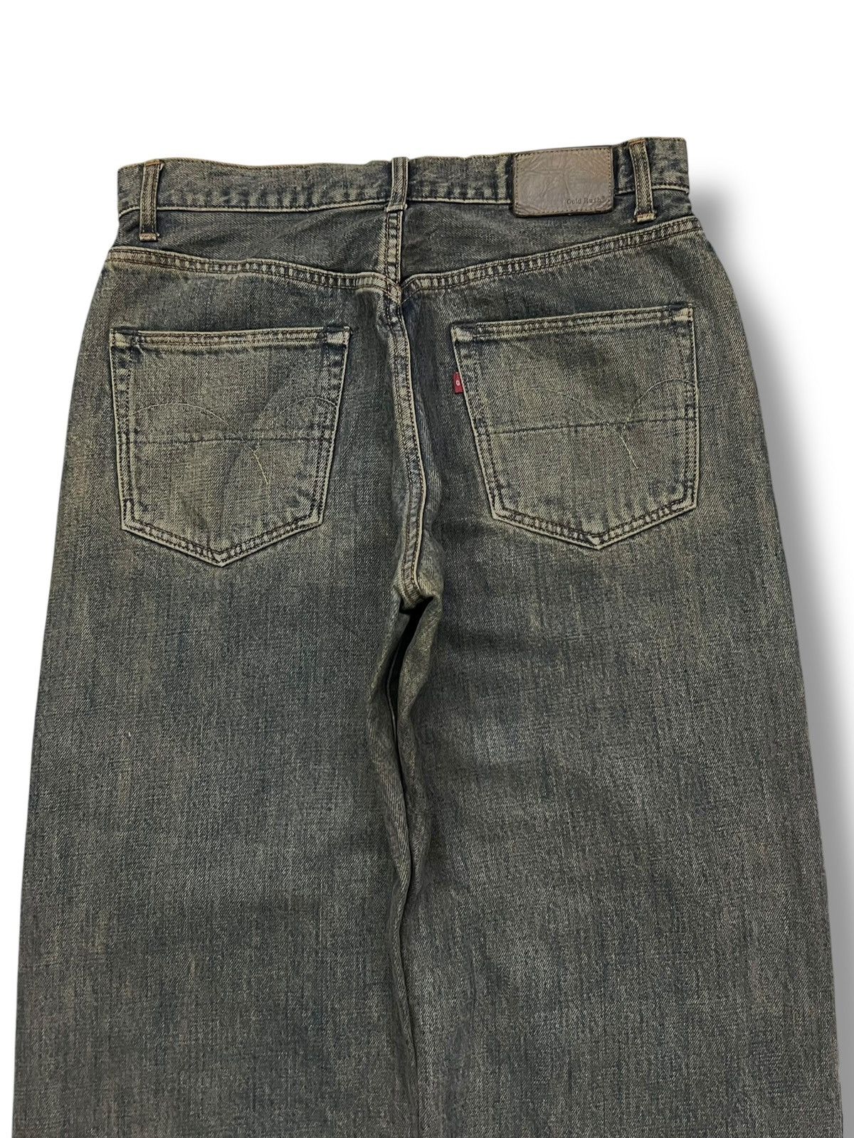 Japanese Brand Baggy Vintage Gold Rush - Faded Mud Wash Jeans Size US 32 / EU 48 - 5 Thumbnail