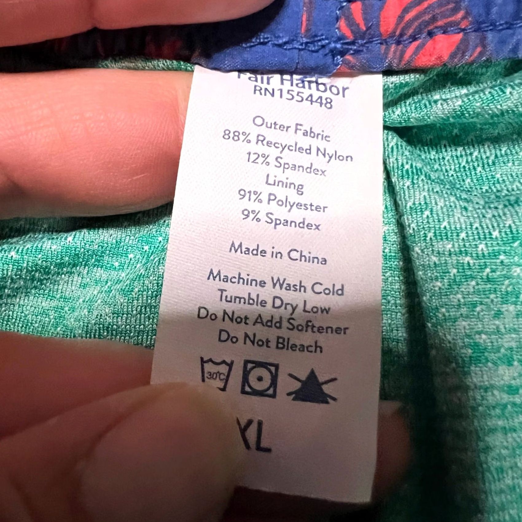 Vintage Fair Harbor Shorts Mens XL Lined Hybrid Stretch Pink Blue Floral Shorts Size US 36 / EU 52 - 6 Thumbnail