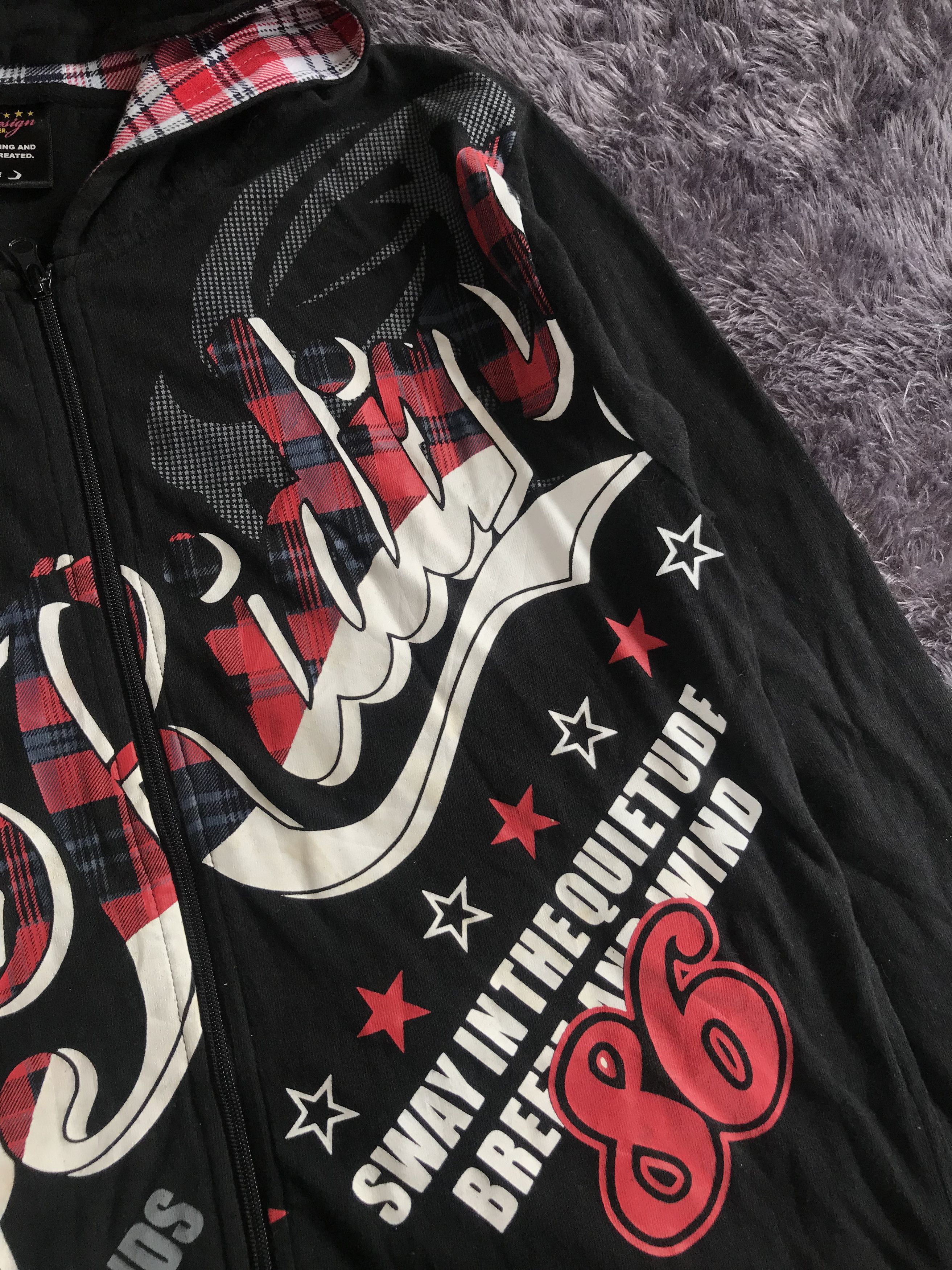 Hysteric Glamour × Japanese Brand × Le Grande Bleu (L.G.B.) Japanese Brand Poem Zip Hoodie By Oblo Design Size US L / EU 52-54 / 3 - 4 Thumbnail