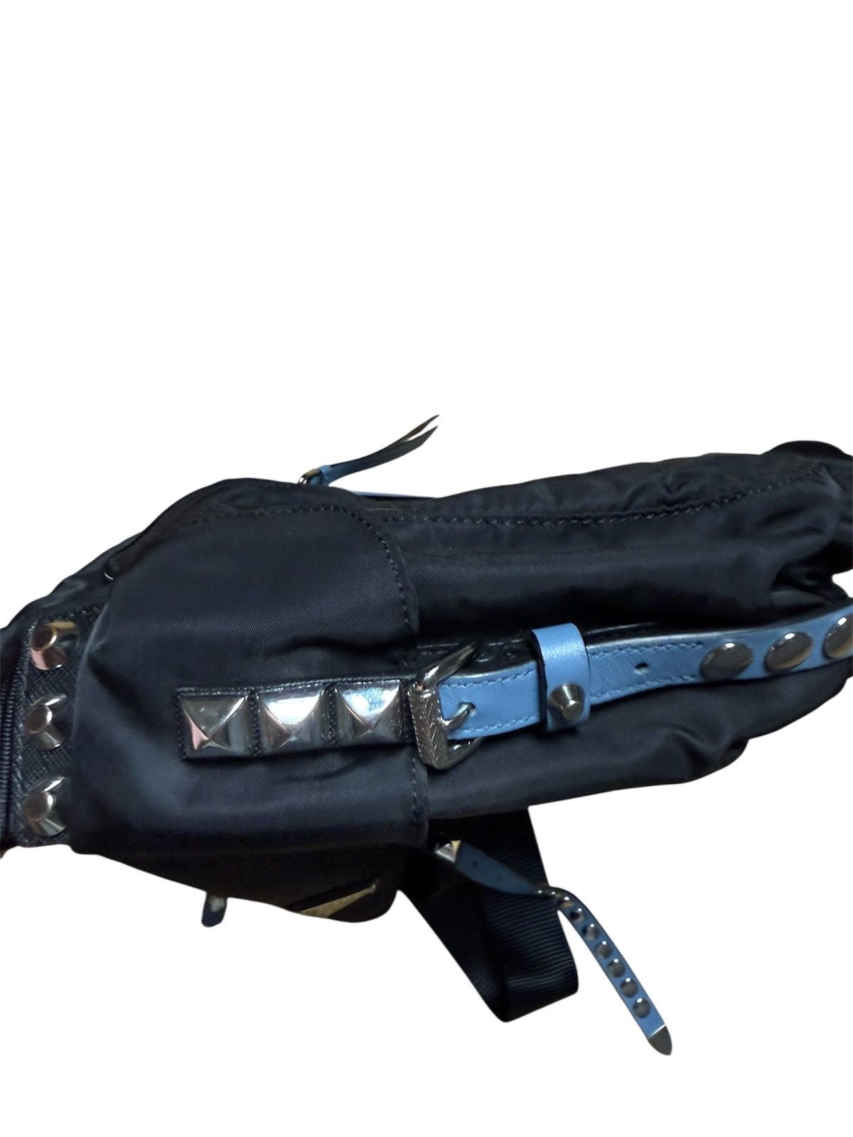 Prada Nylon Vela Studded Messenger Bag Size ONE SIZE - 4 Thumbnail