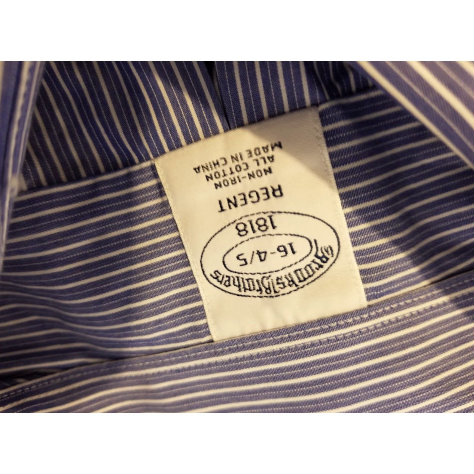 Brooks Brothers Brooks Brothers Dress Shirt Blue Cotton 16 34 35 Button Mens Shirt Regular Size 16 Blue CottonMens Dress Shirt Size 42R - 3 Thumbnail