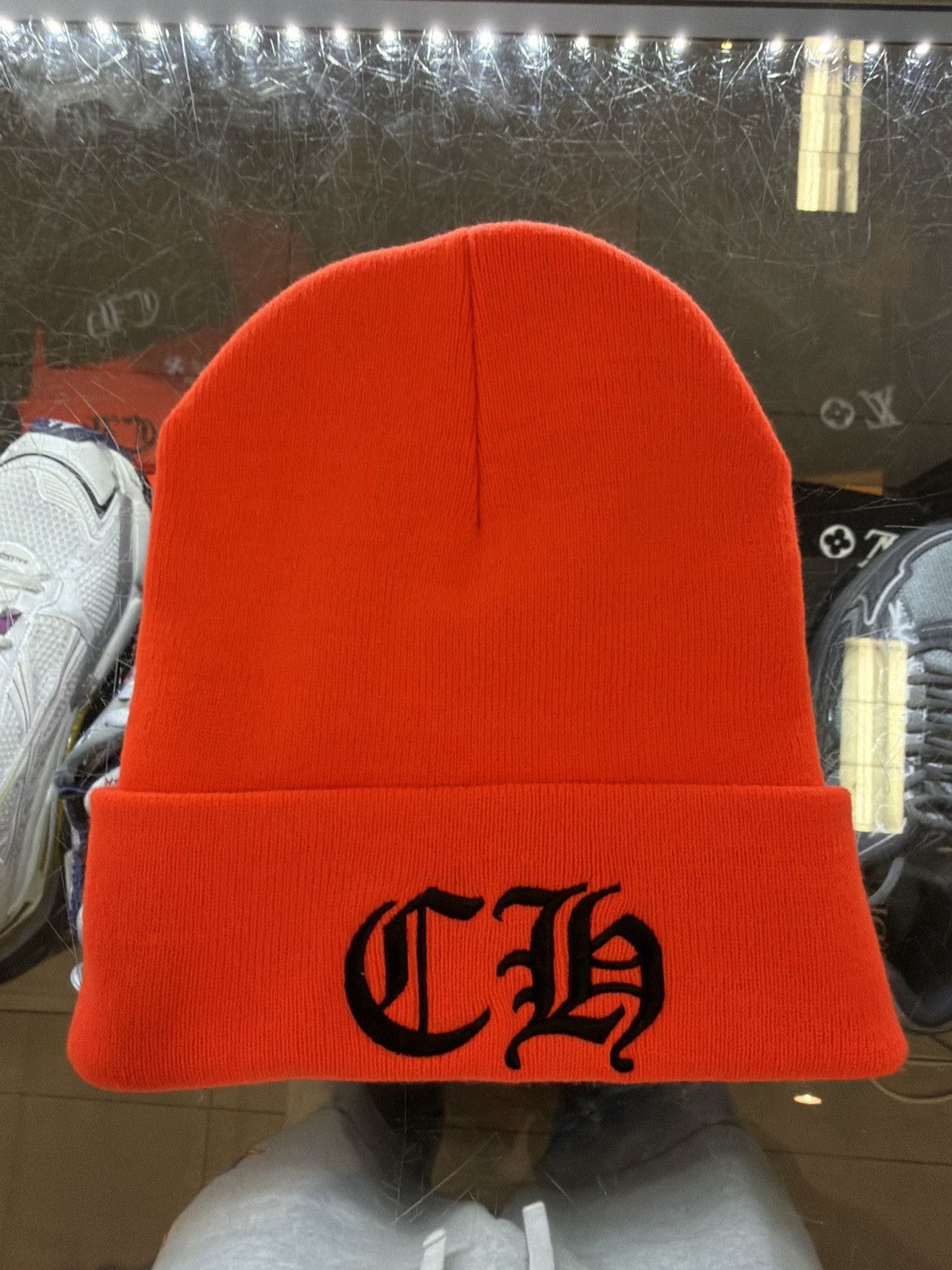Chrome Hearts CHROME HEARTS LOGO BEANIE ORANGE Size ONE SIZE - 1 Thumbnail