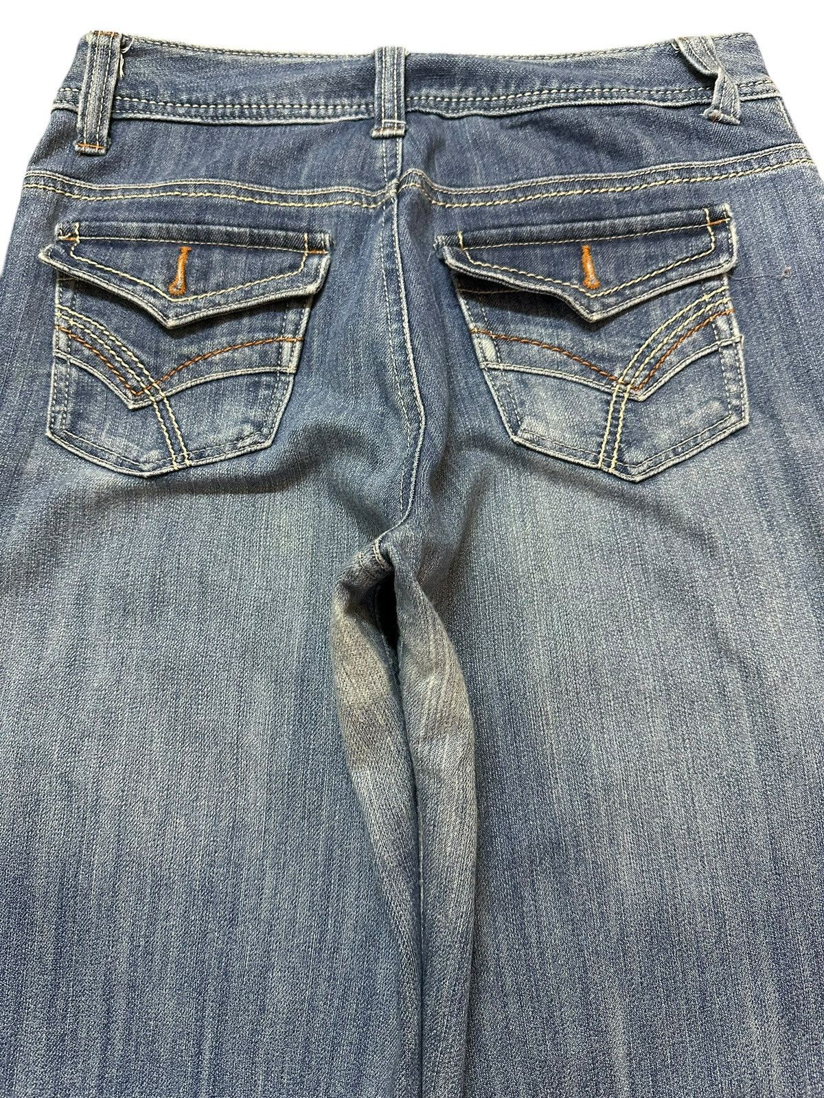 If Six Was Nine Vintage Japanese Brand Blue Faded Wash Style Wide Leg Jeans Size US 30 / EU 46 - 5 Thumbnail