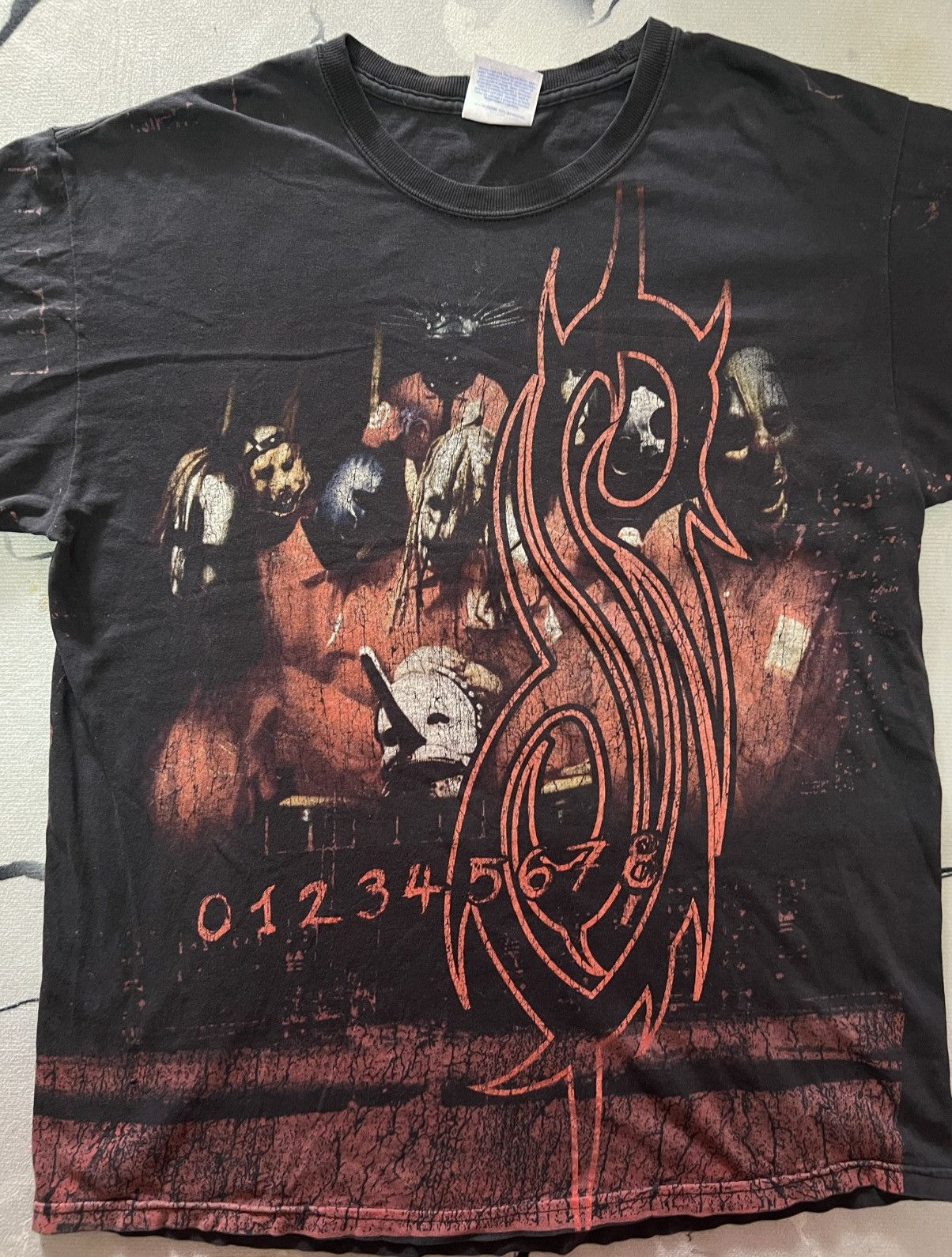 Band Tees × Vintage Vintage SLIPKNOT Overprint Band Shirt Size US M / EU 48-50 / 2 - 2 Thumbnail