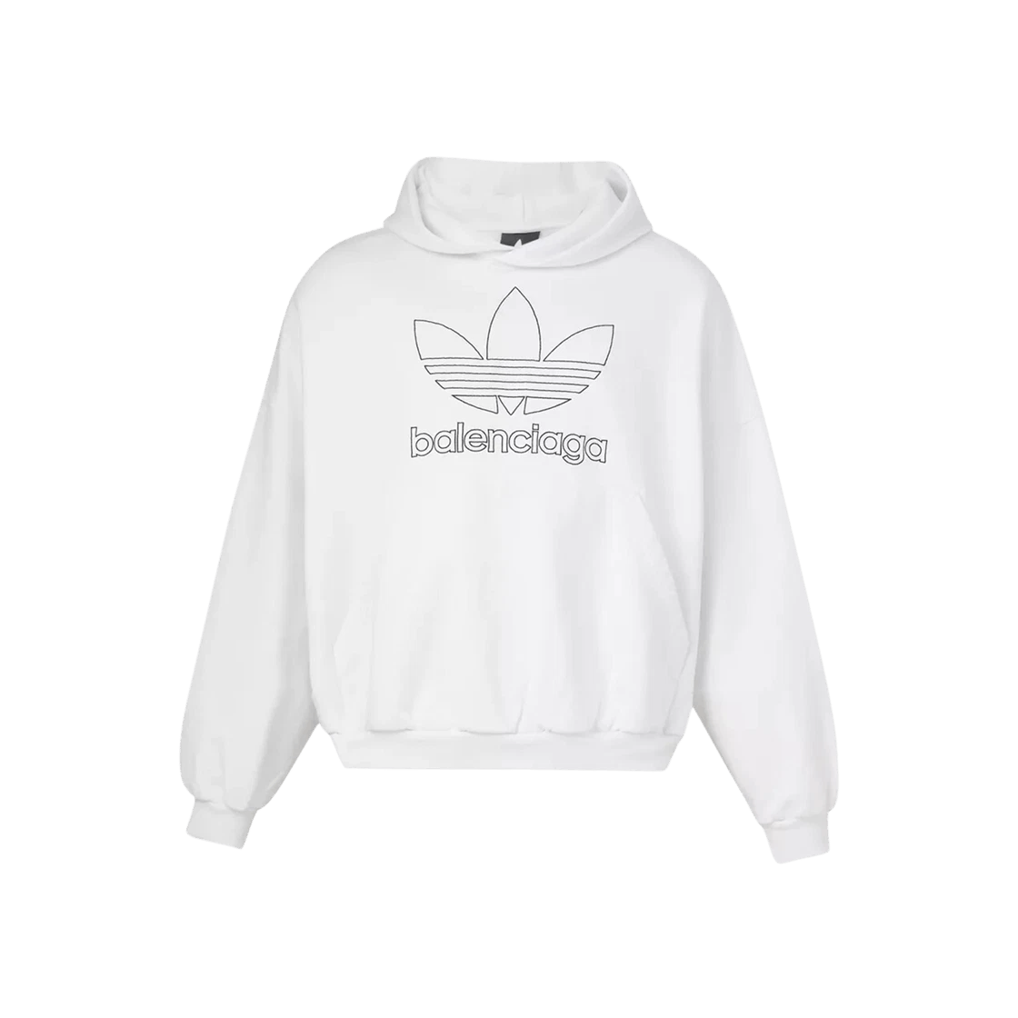 Adidas × Balenciaga o1bcso1str1224 Unisex Large Fit Hoodie in White Size S / US 4 / IT 40 - 1 Thumbnail
