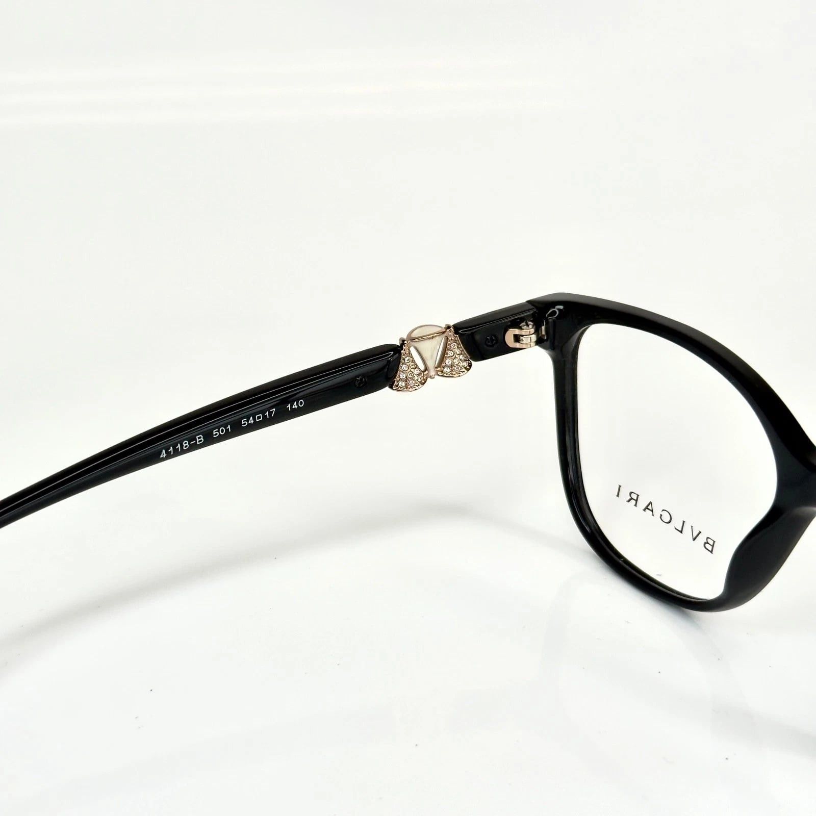 Bvlgari BULGARI BV4118B Diva 4118 Black Luxury Crystal Eyeglasses Size ONE SIZE - 2 Thumbnail