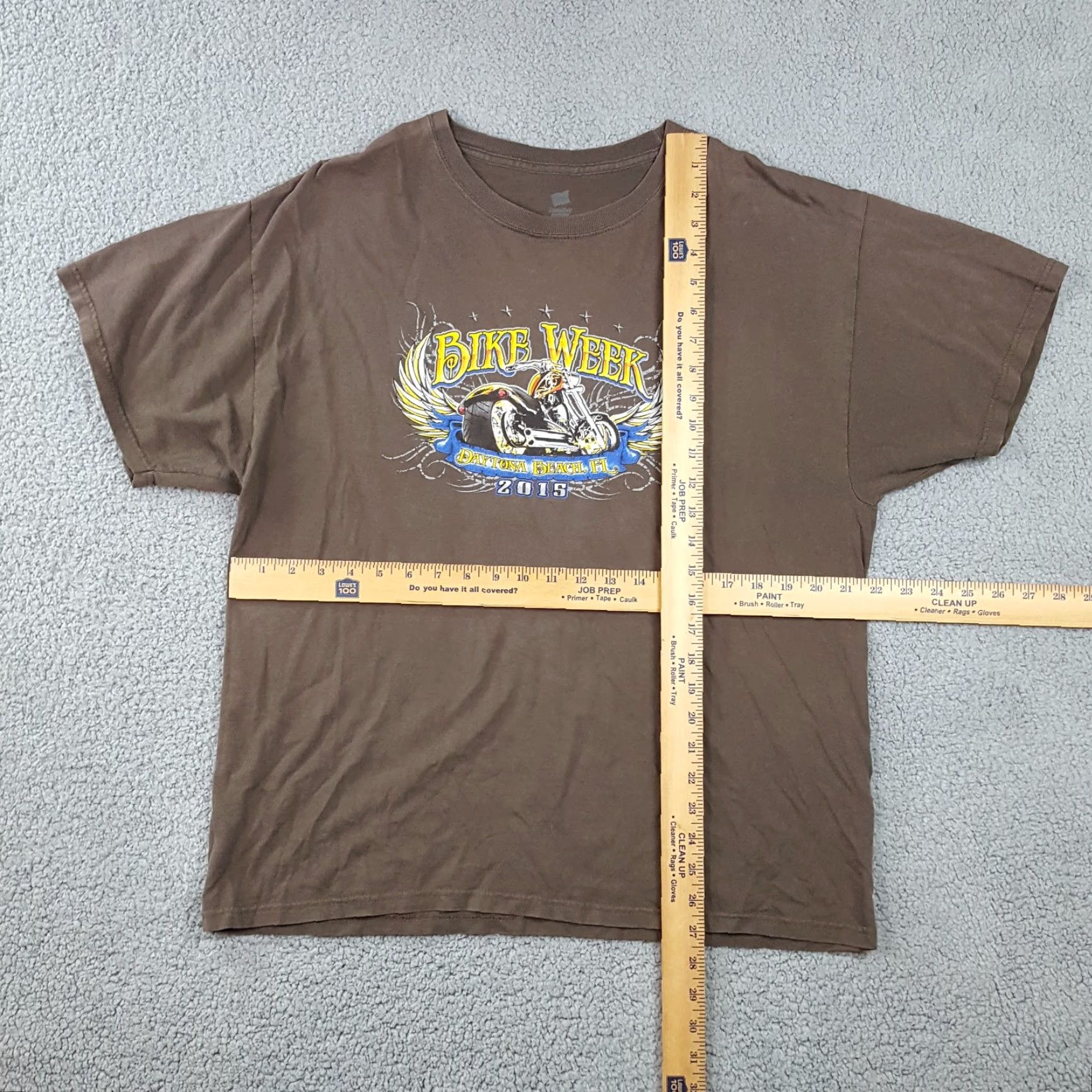 Hanes VINTAGE Hanes Daytona Beach Bike Week 2015 Biker T-Shirt Men's XL Brown Faded Retro Motorcycle Y2K Size US XL / EU 56 / 4 - 5 Thumbnail