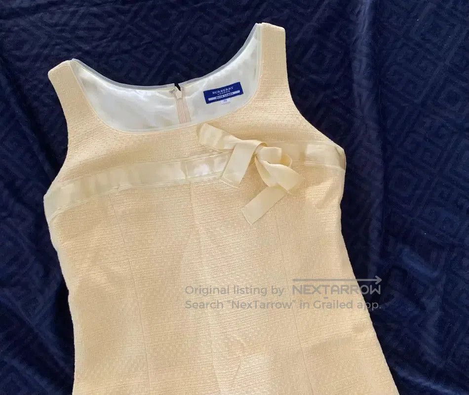 Burberry Burberry Yellow Cotton Off-Shoulder Dress. Size M / US 6-8 / IT 42-44 - 4 Thumbnail
