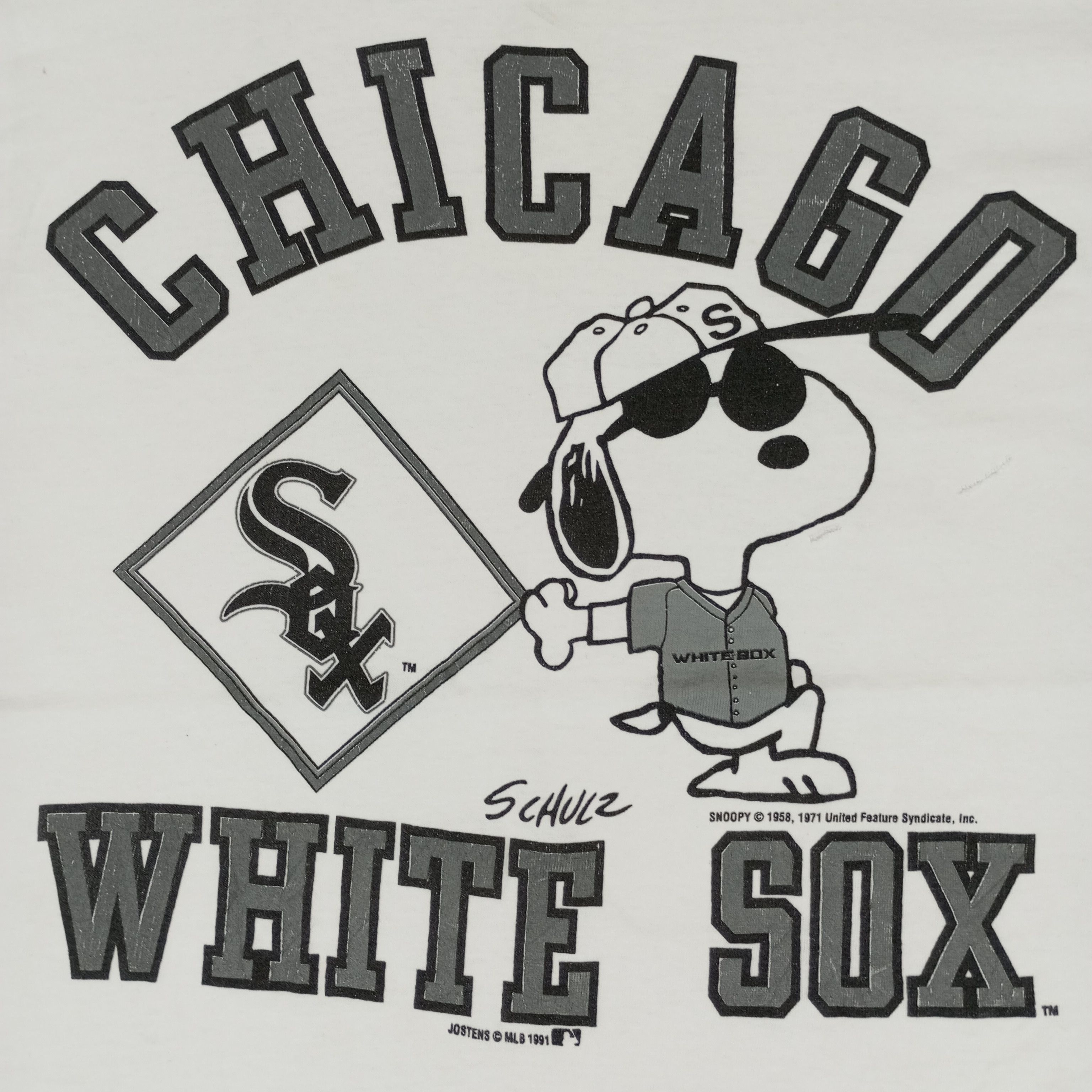 MLB × Vintage MLB White Sox X Snoopy Vintage Tshirt Baseball Team Size US M / EU 48-50 / 2 - 2 Thumbnail