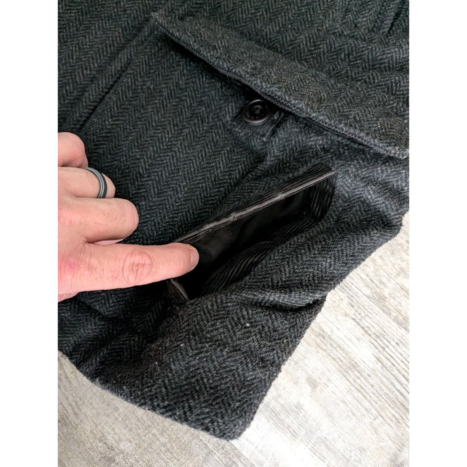 Abercrombie & Fitch VINTAGE Abercrombie & Fitch Premium Wool Quilted Coat Jacket Pea Coat Mens M Zip Button Gray Size US M / EU 48-50 / 2 - 7 Thumbnail