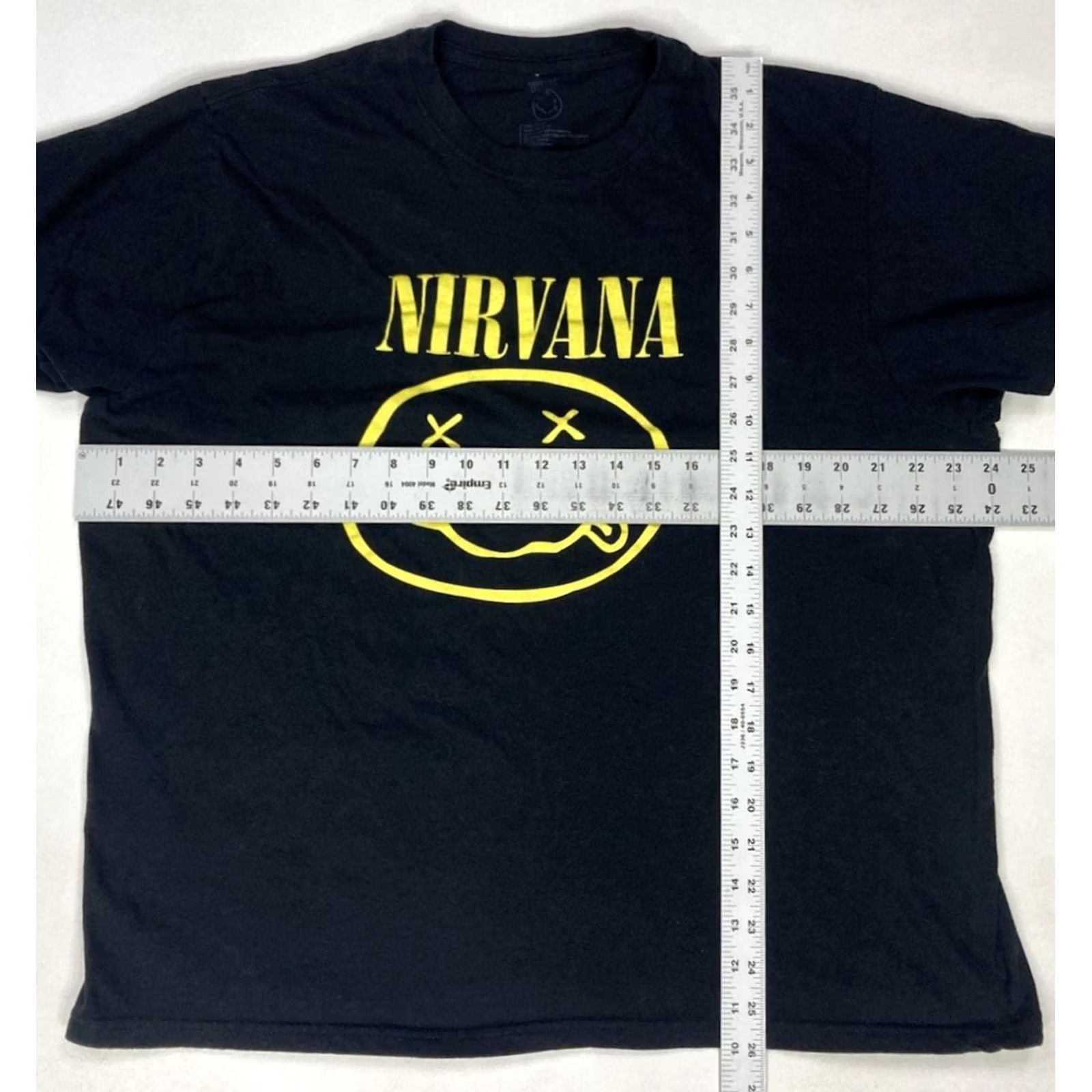 Logo 7 Nirvana T-Shirt Women XL Black Logo Graphic Crew Neck Short Sleeve Vintage Style Official Merch Size XL / US 12-14 / IT 48-50 - 5 Thumbnail